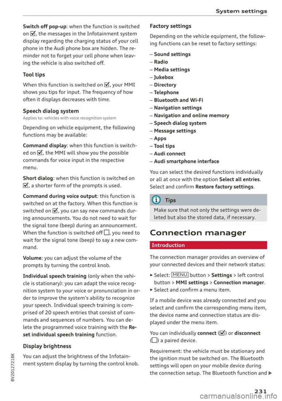 AUDI A3 SEDAN 2020  Owners Manual 