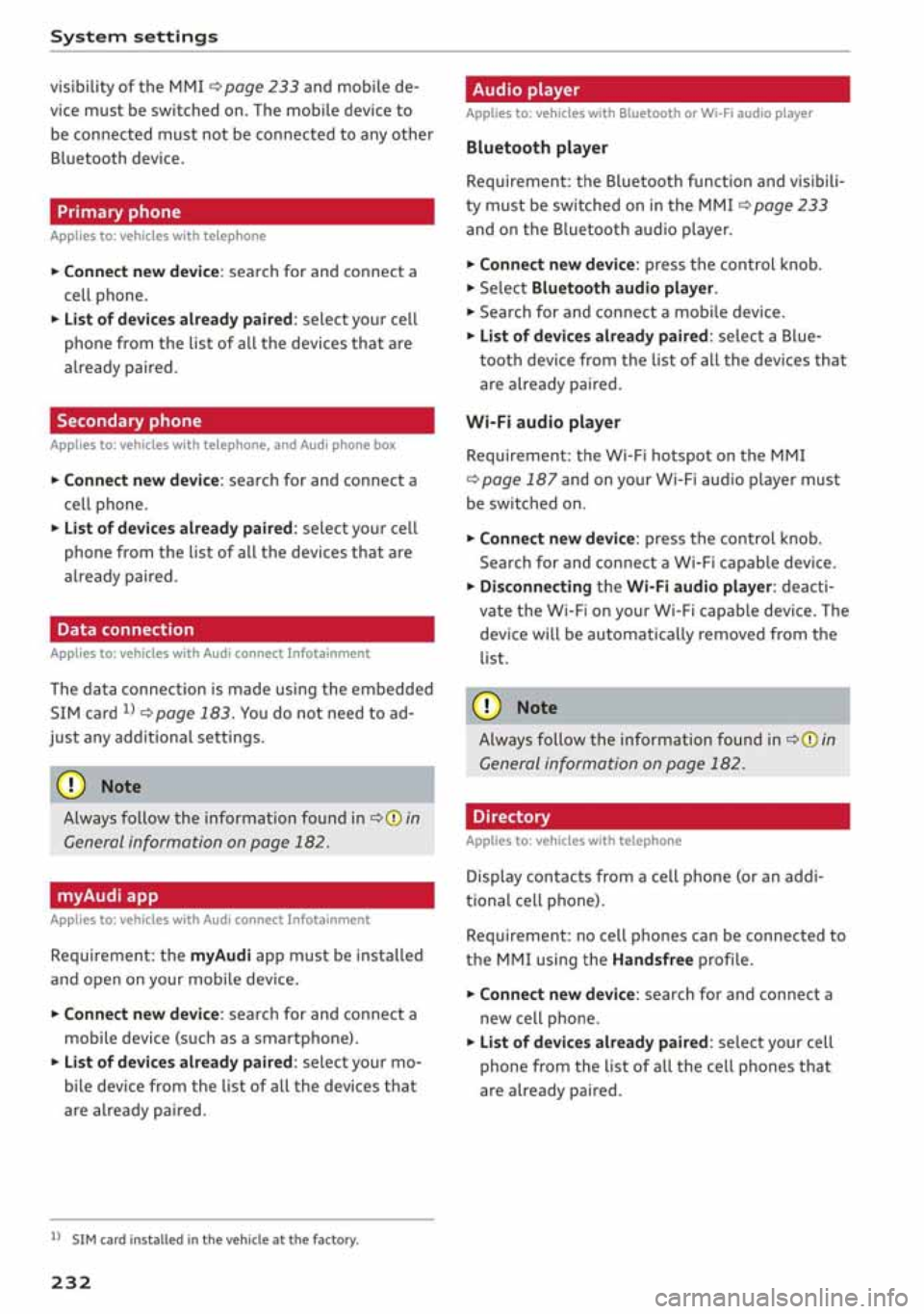 AUDI A3 SEDAN 2020  Owners Manual 