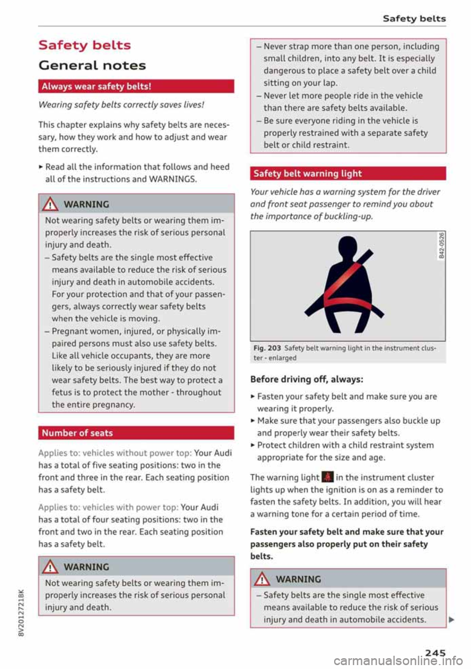 AUDI A3 SEDAN 2020  Owners Manual 