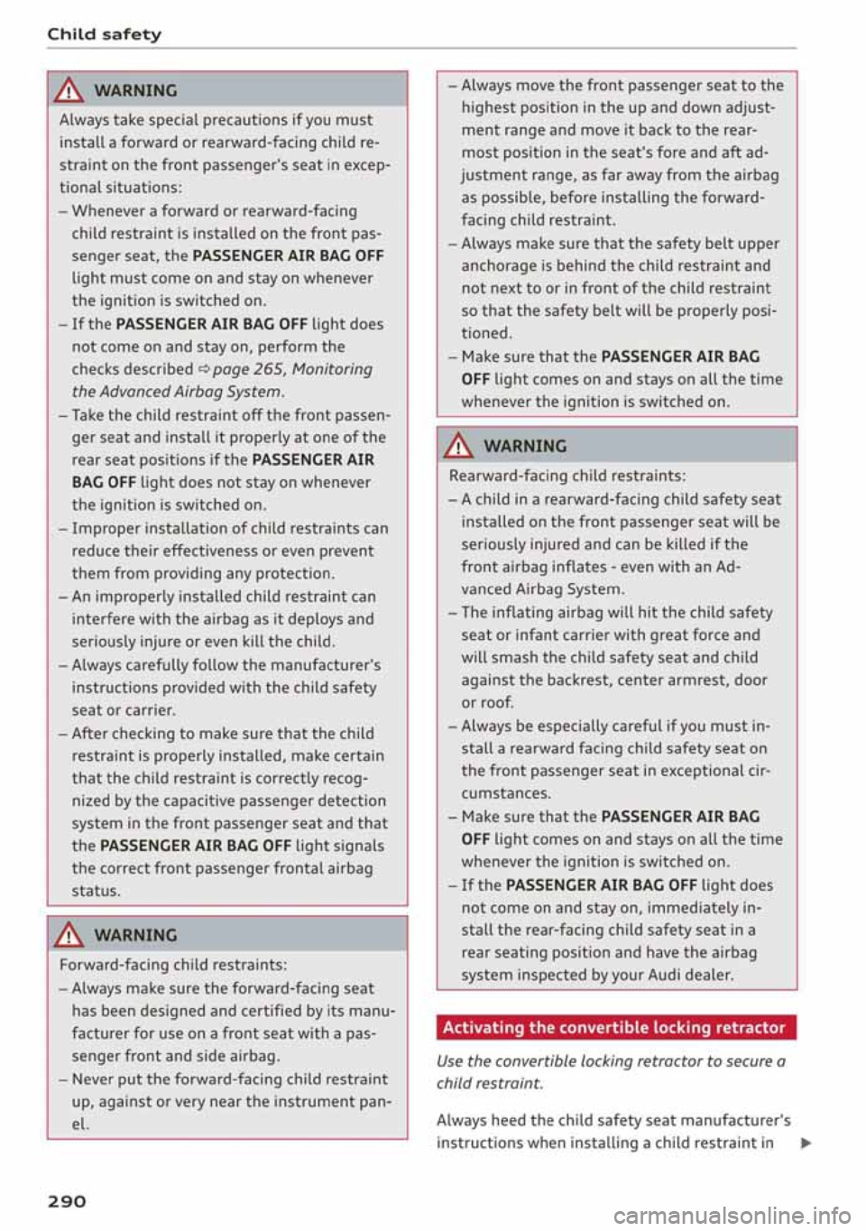 AUDI A3 SEDAN 2020  Owners Manual 