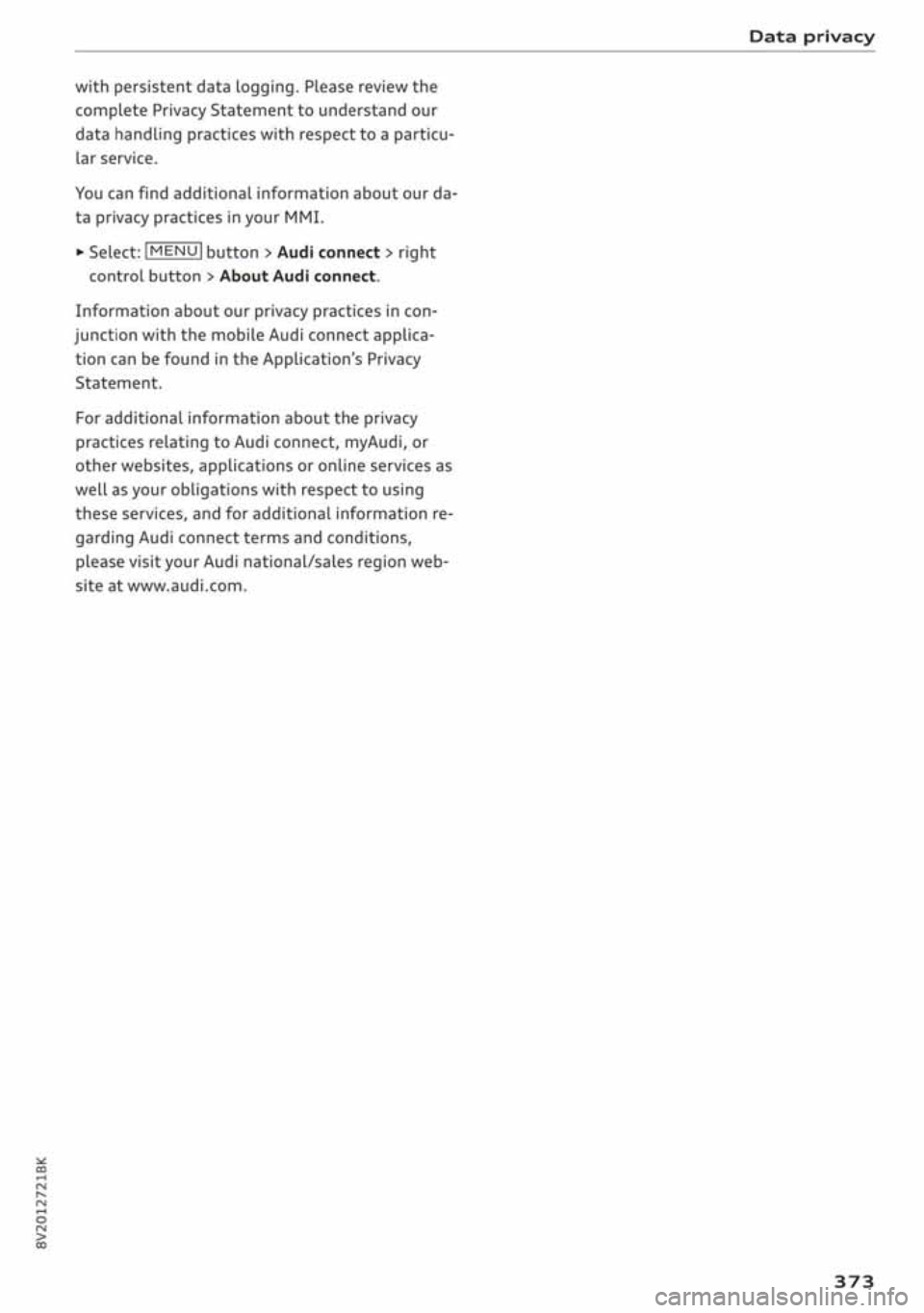 AUDI A3 SEDAN 2020  Owners Manual 