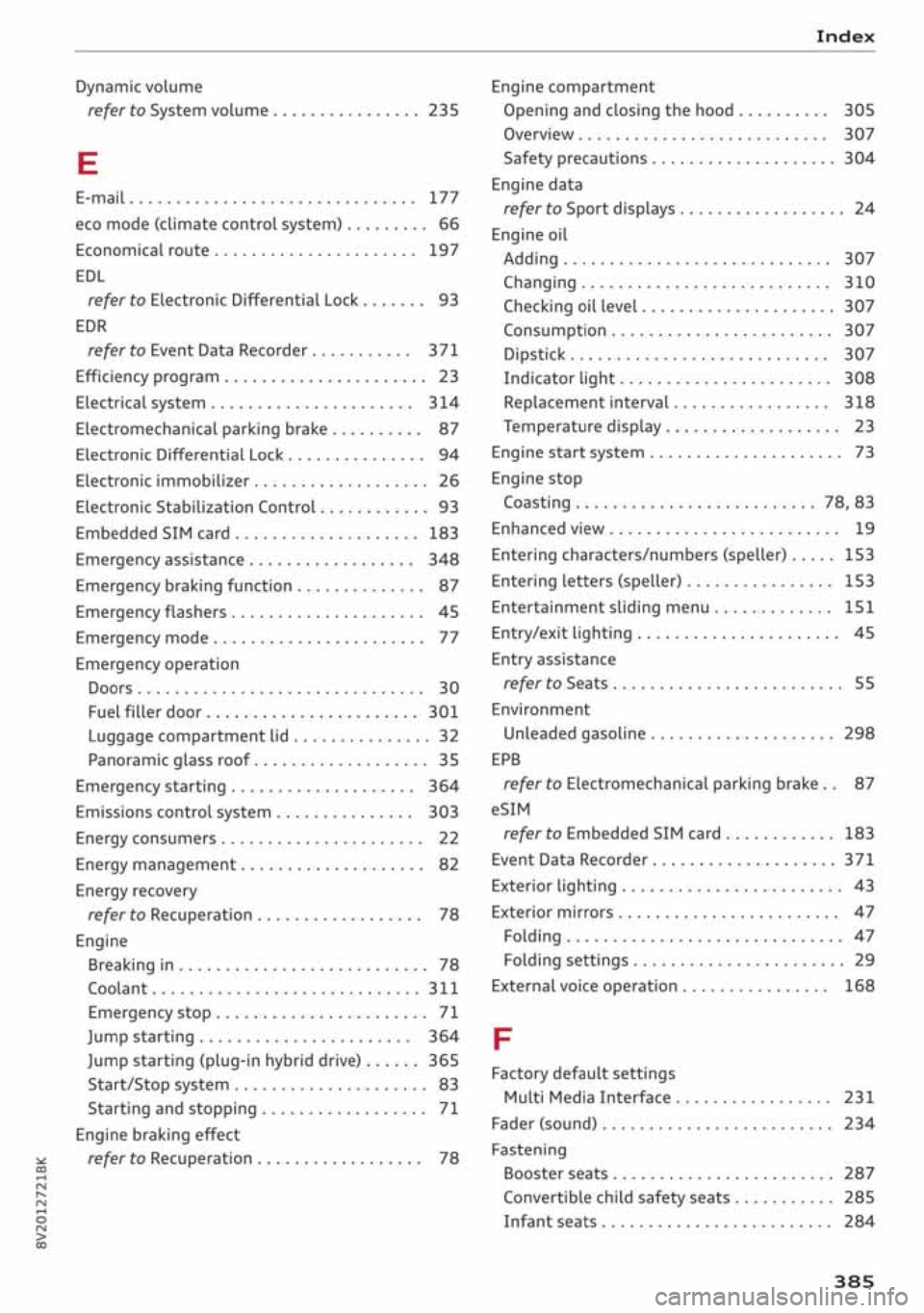 AUDI A3 SEDAN 2020  Owners Manual 