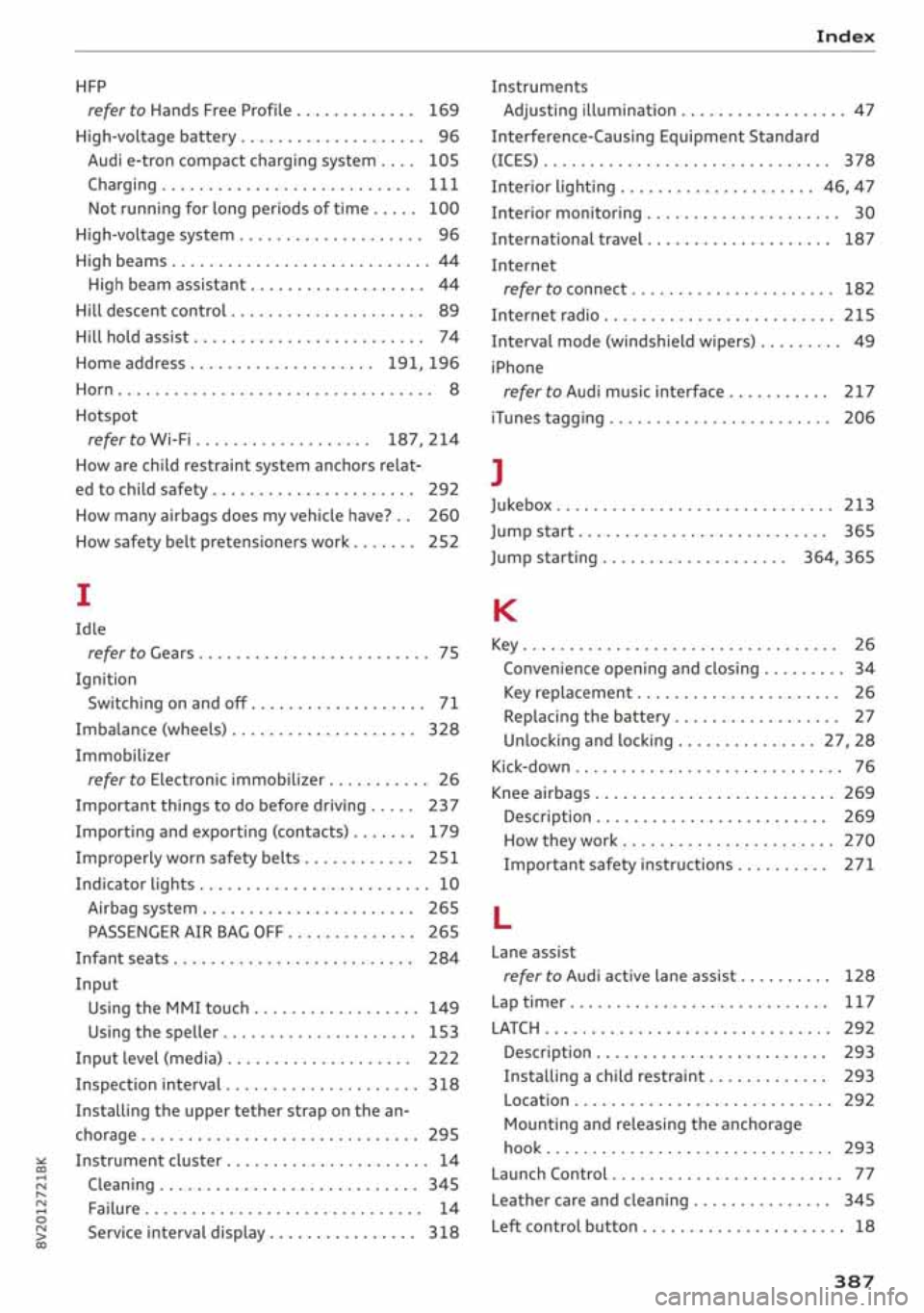 AUDI A3 SEDAN 2020  Owners Manual 