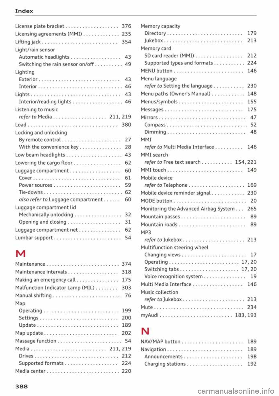 AUDI A3 SEDAN 2020  Owners Manual 
