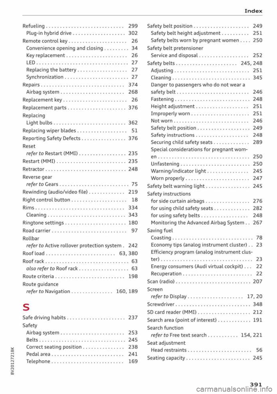 AUDI A3 SEDAN 2020  Owners Manual 