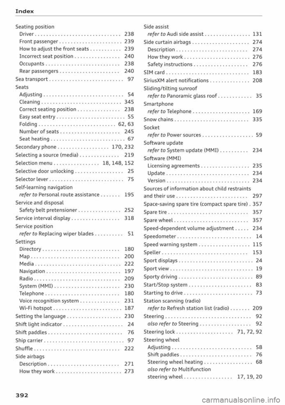 AUDI A3 SEDAN 2020  Owners Manual 