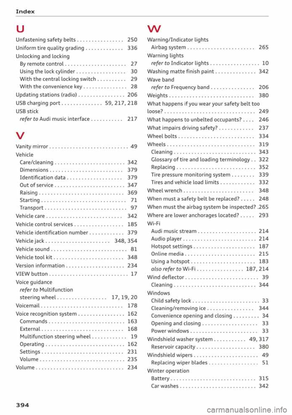 AUDI A3 SEDAN 2020  Owners Manual 