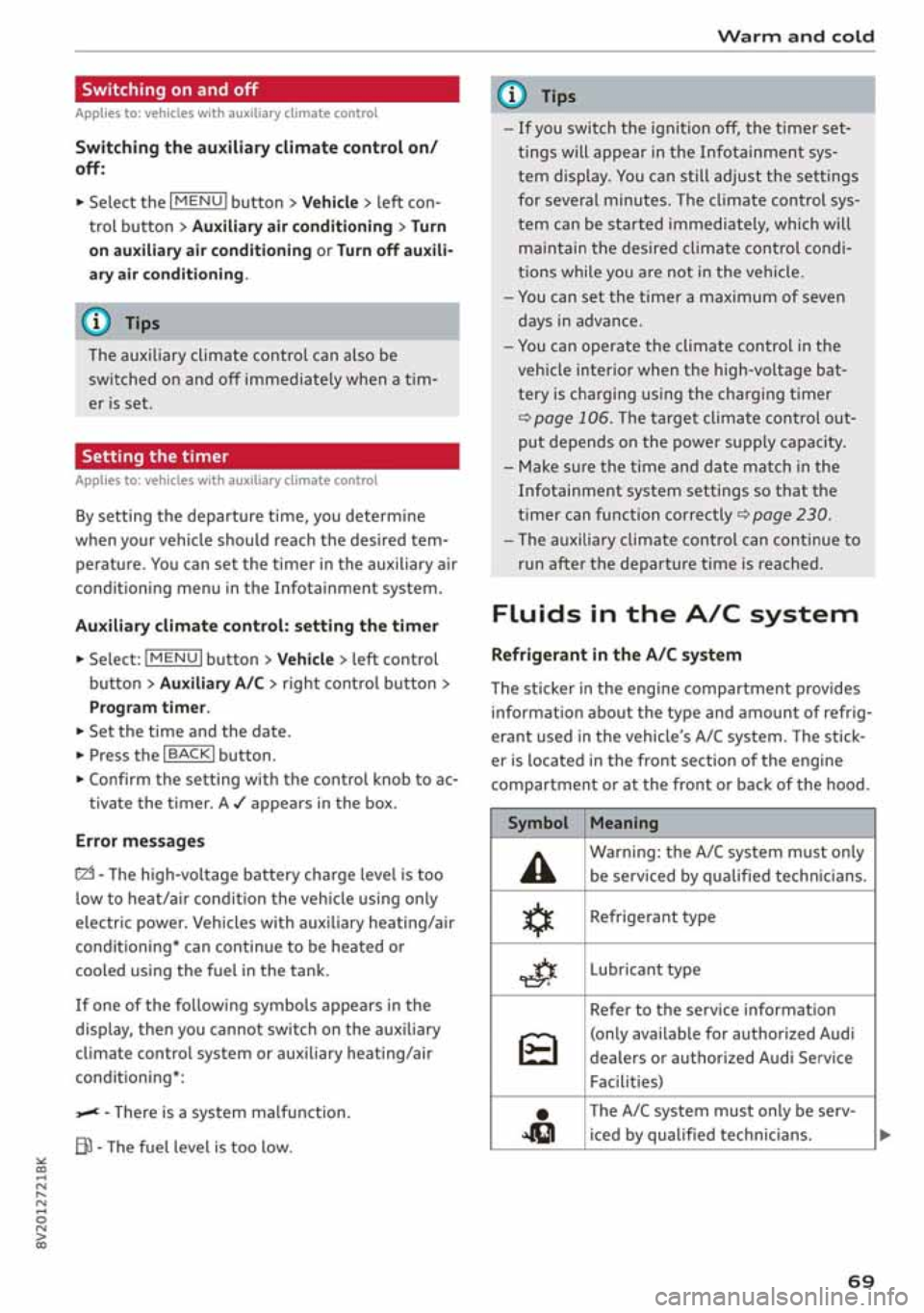 AUDI A3 SEDAN 2020  Owners Manual 