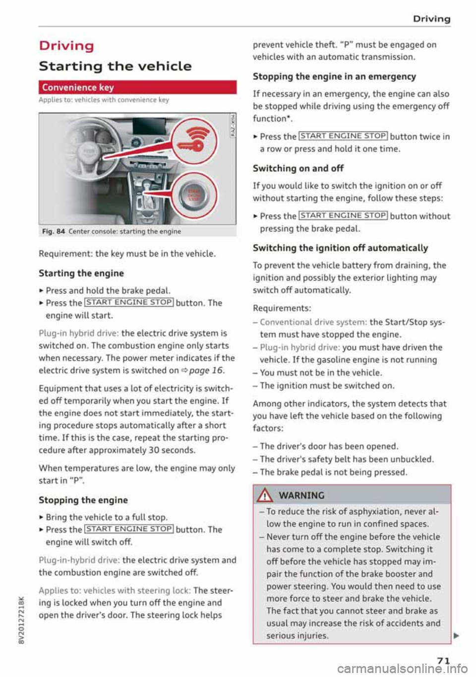 AUDI A3 SEDAN 2020  Owners Manual 