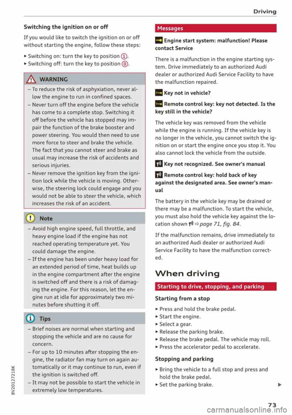 AUDI A3 SEDAN 2020  Owners Manual 