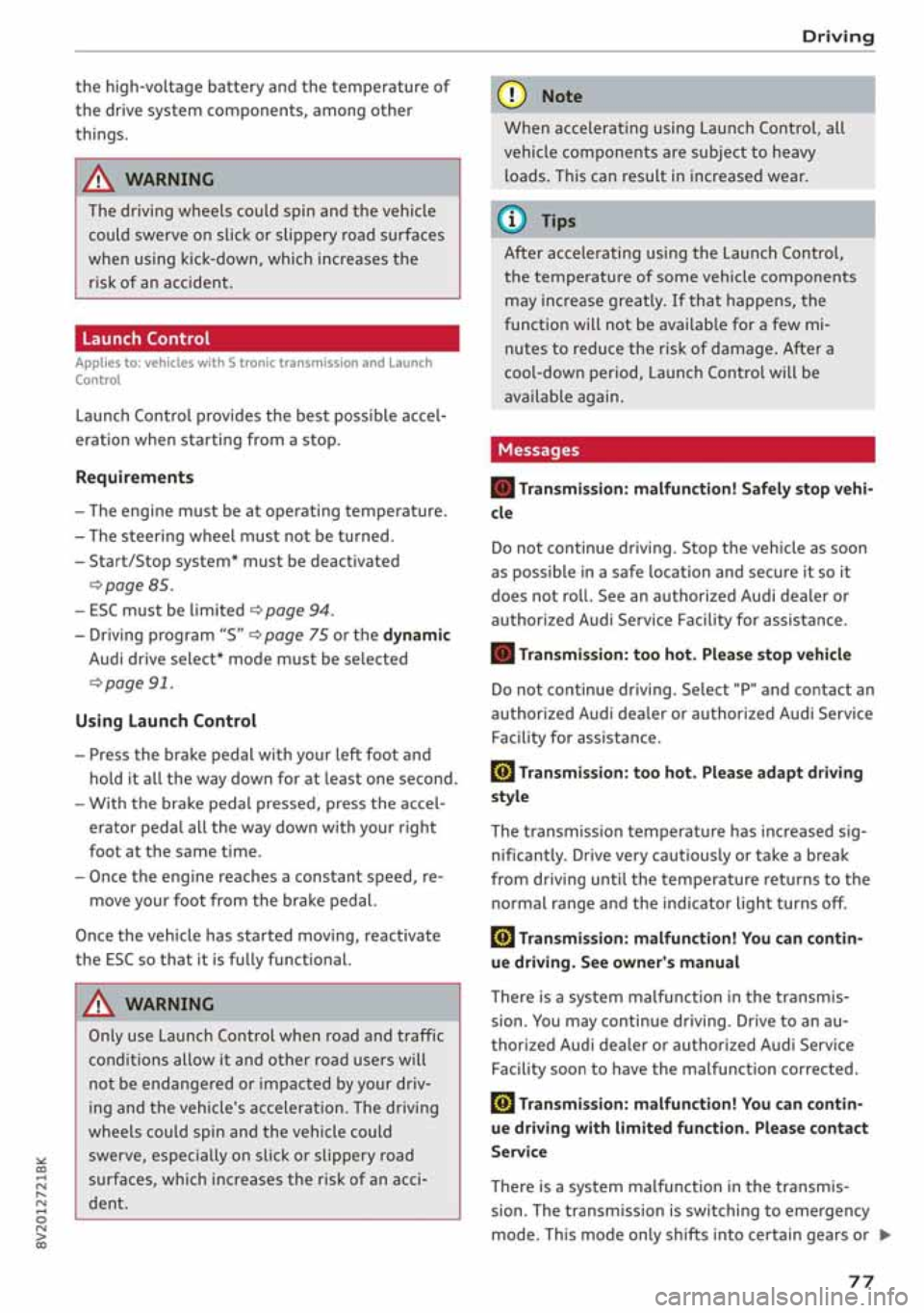 AUDI A3 SEDAN 2020  Owners Manual 