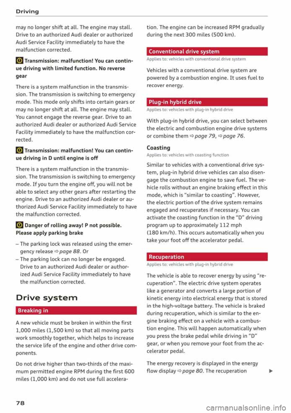 AUDI A3 SEDAN 2020  Owners Manual 