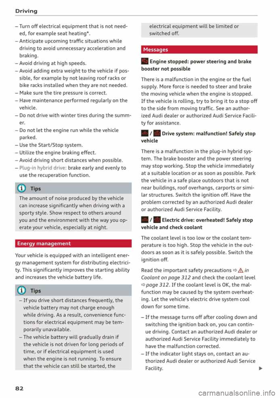 AUDI A3 SEDAN 2020  Owners Manual 