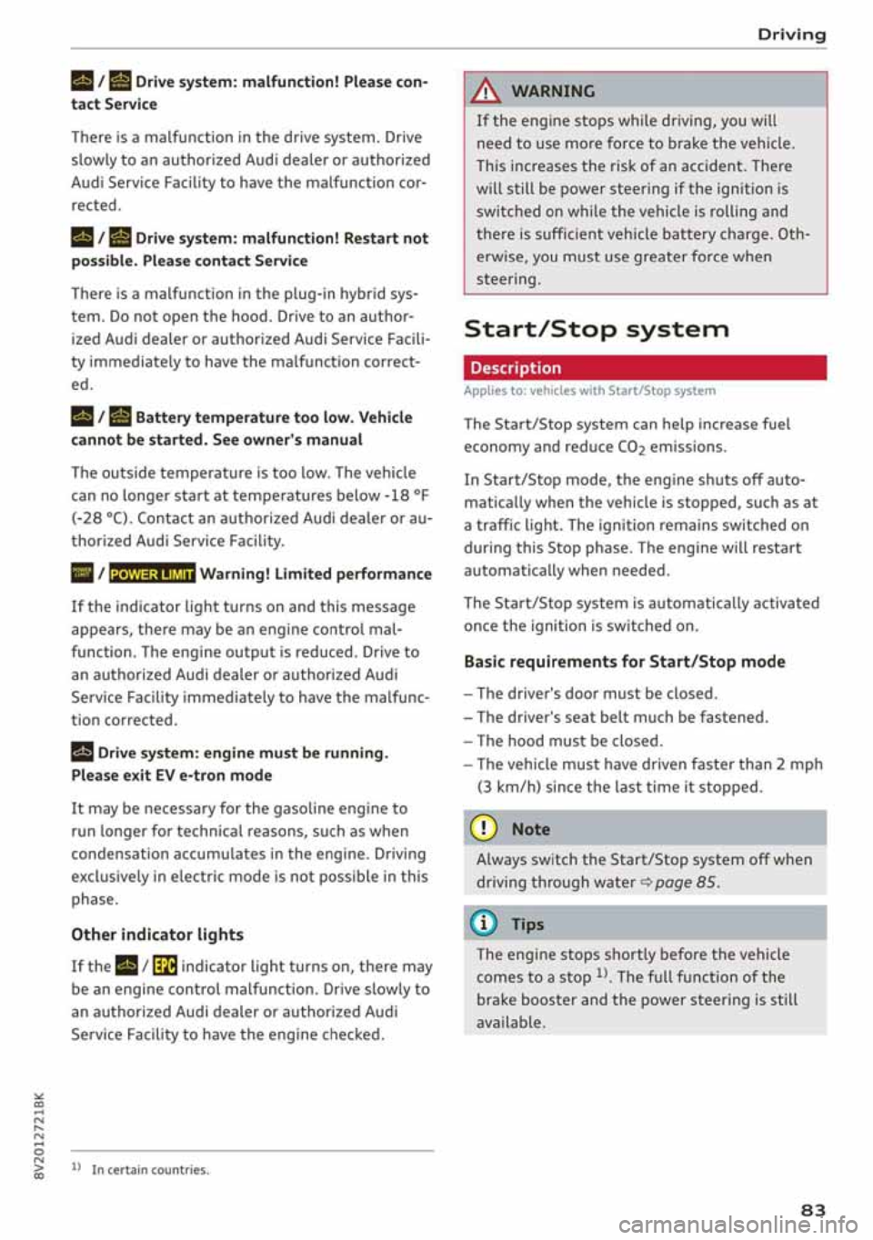 AUDI A3 SEDAN 2020  Owners Manual 