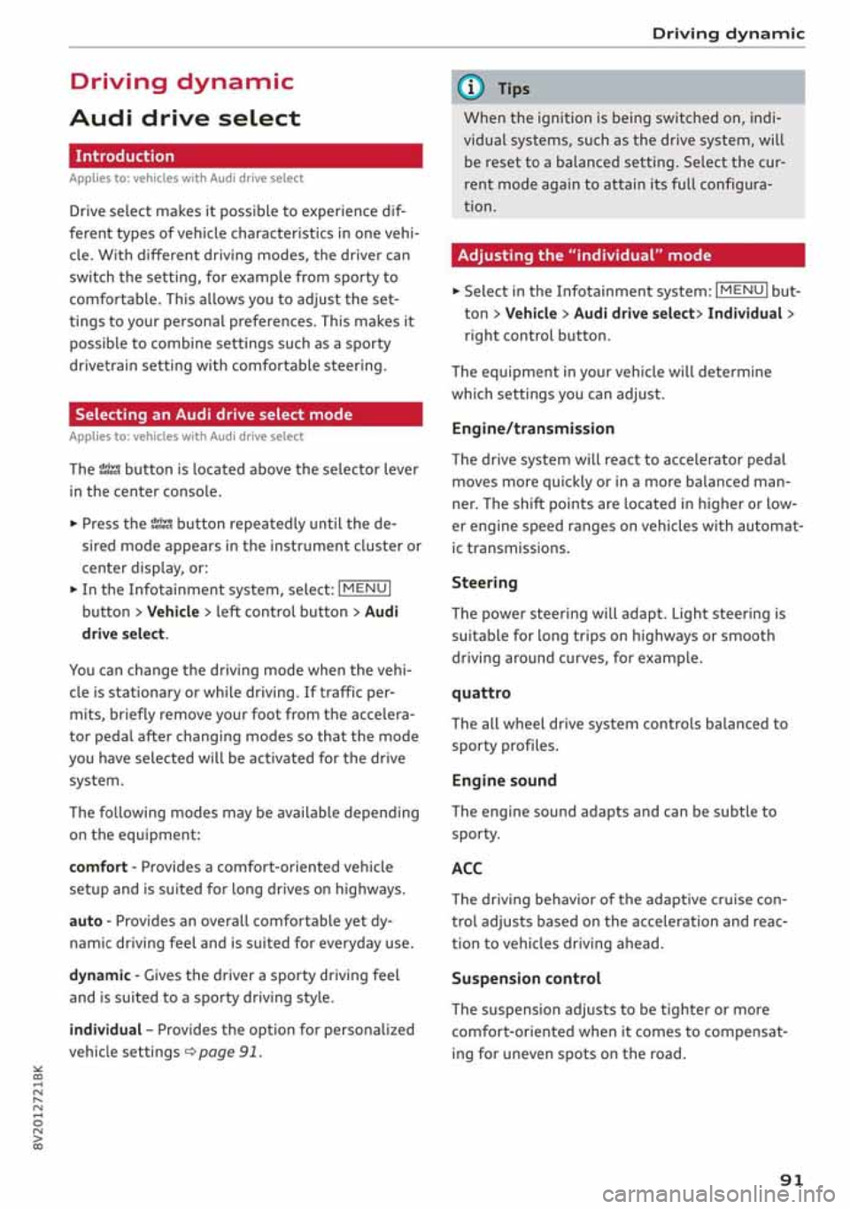 AUDI A3 SEDAN 2020  Owners Manual 