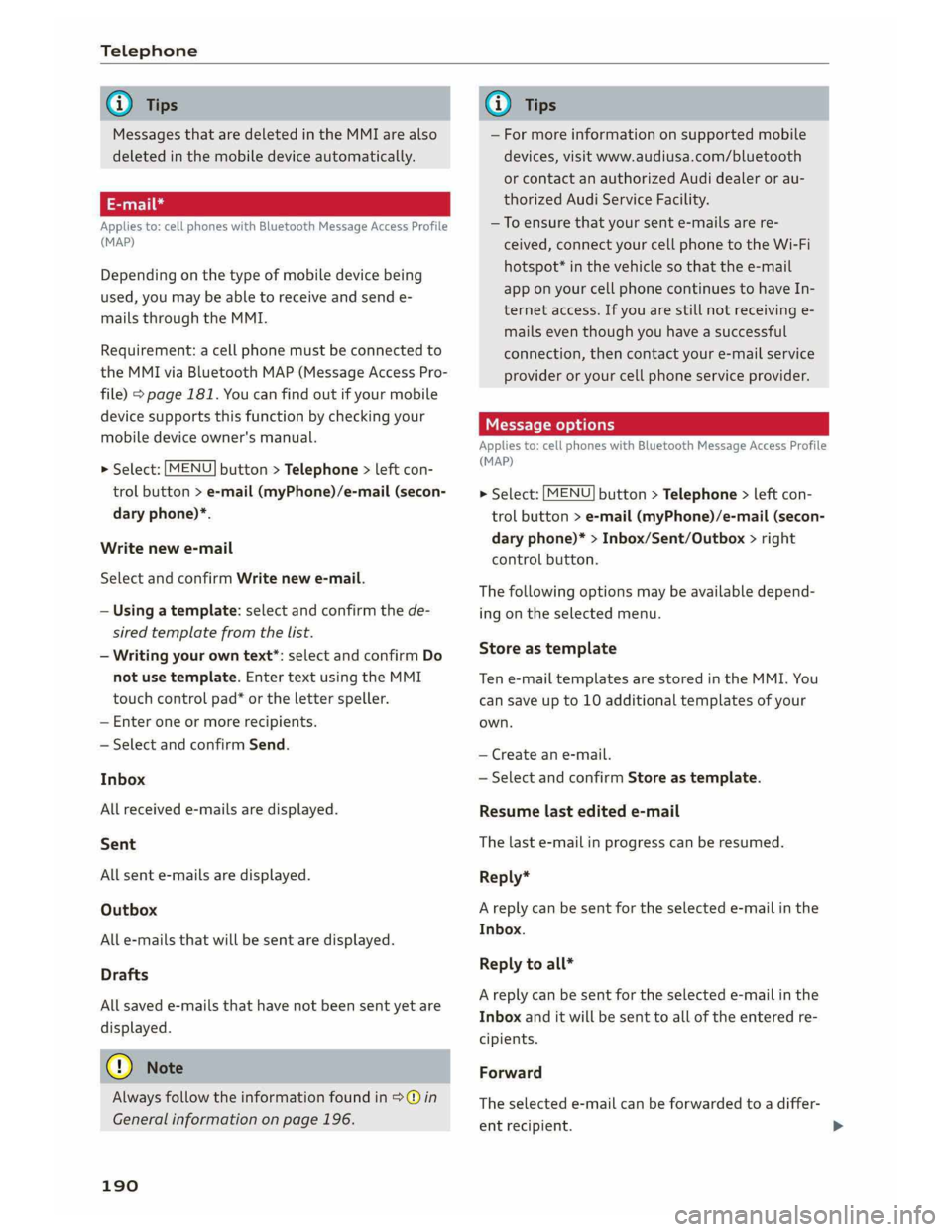 AUDI A5 2019  Owners Manual 
