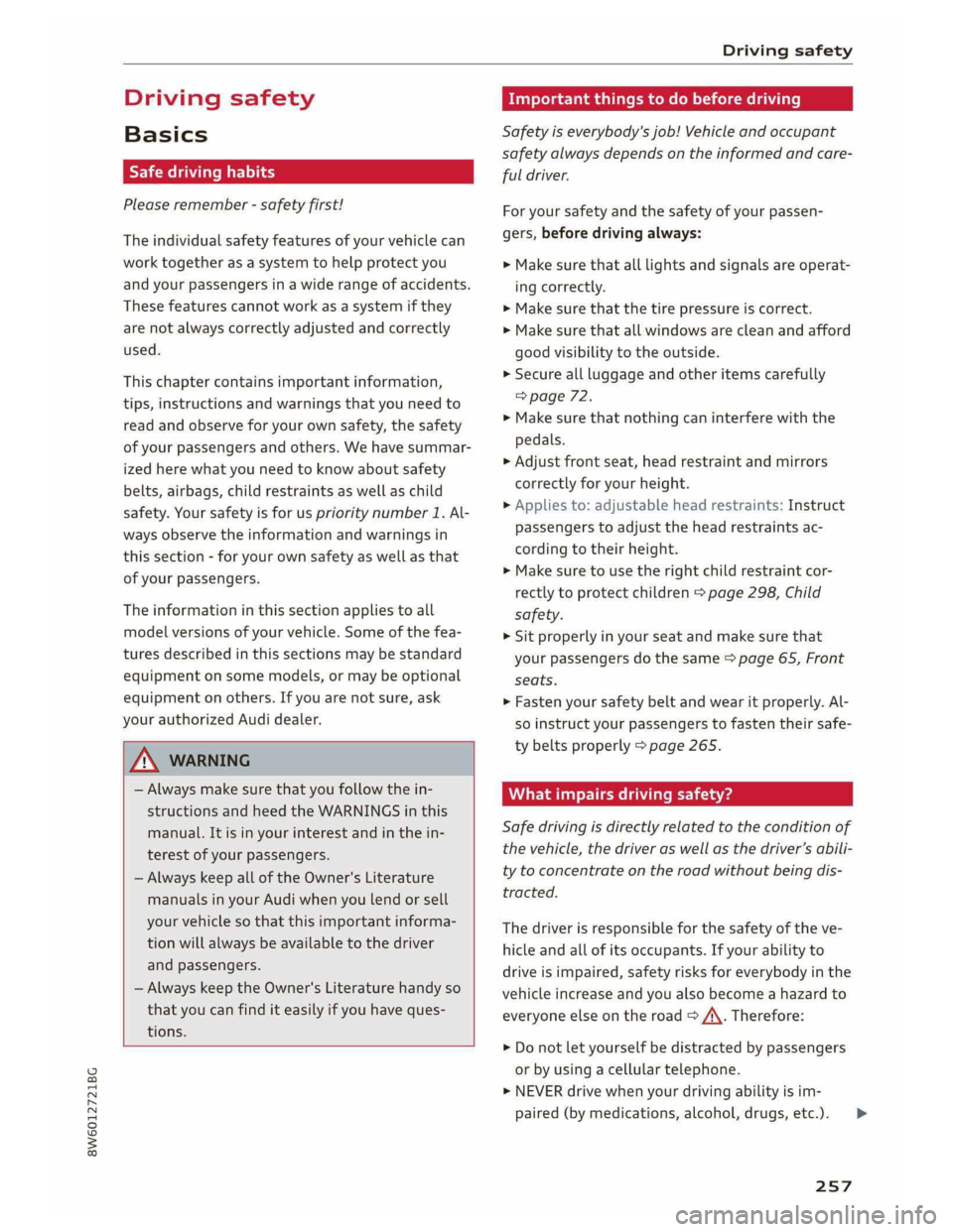 AUDI A5 2019  Owners Manual 
