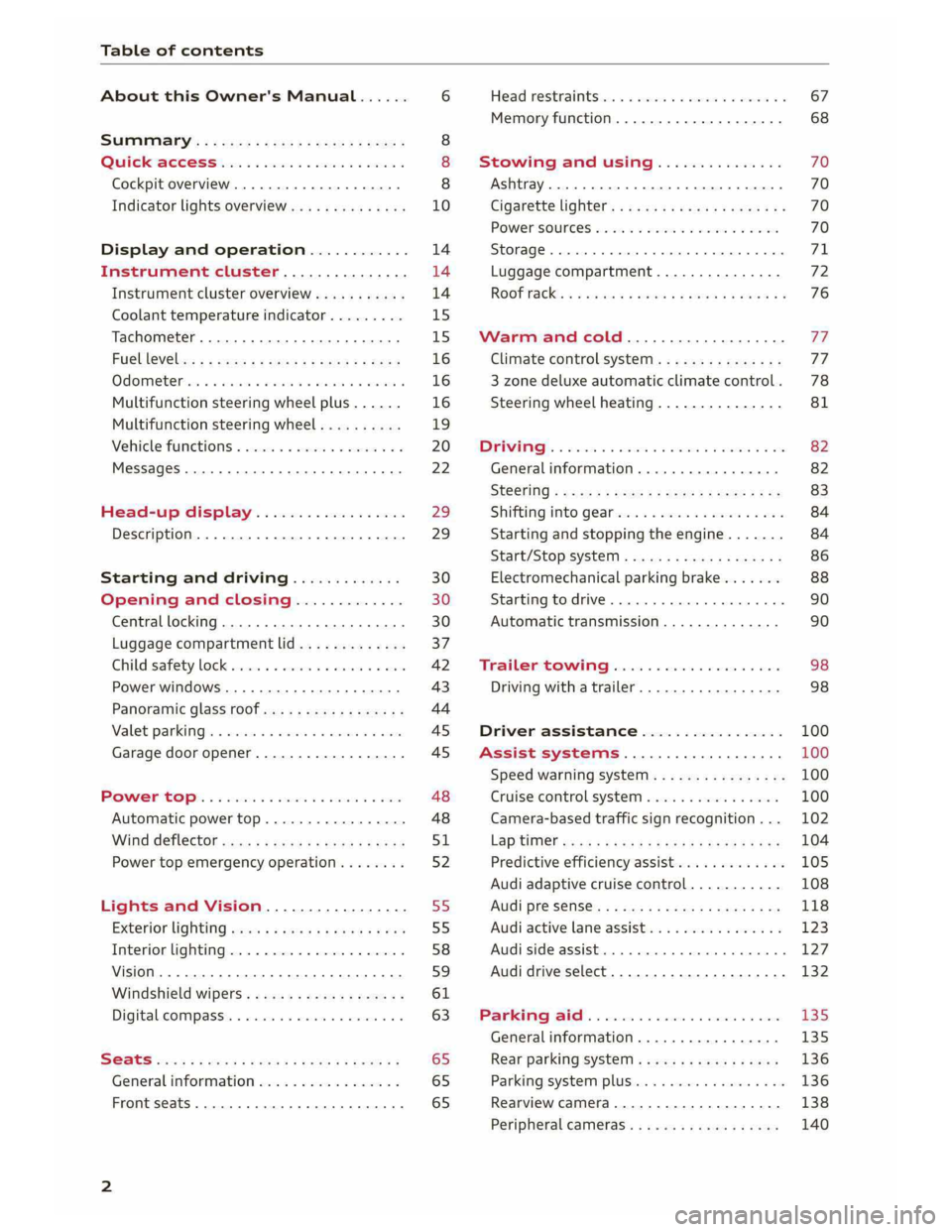 AUDI A5 2019  Owners Manual 