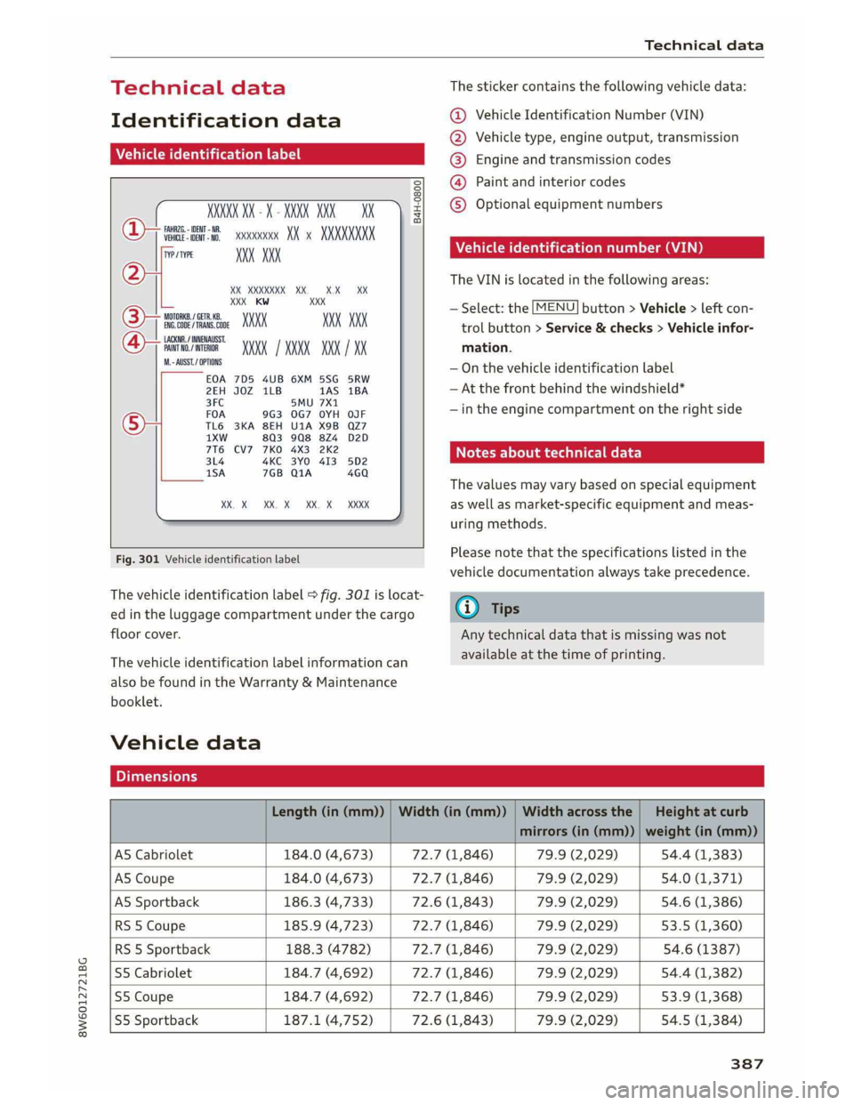 AUDI A5 2019  Owners Manual 