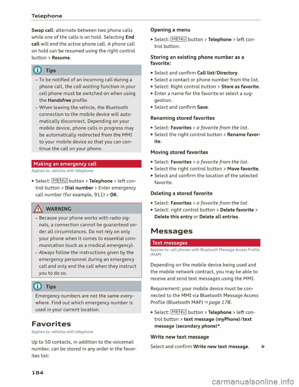 AUDI A5 COUPE 2019  Owners Manual 