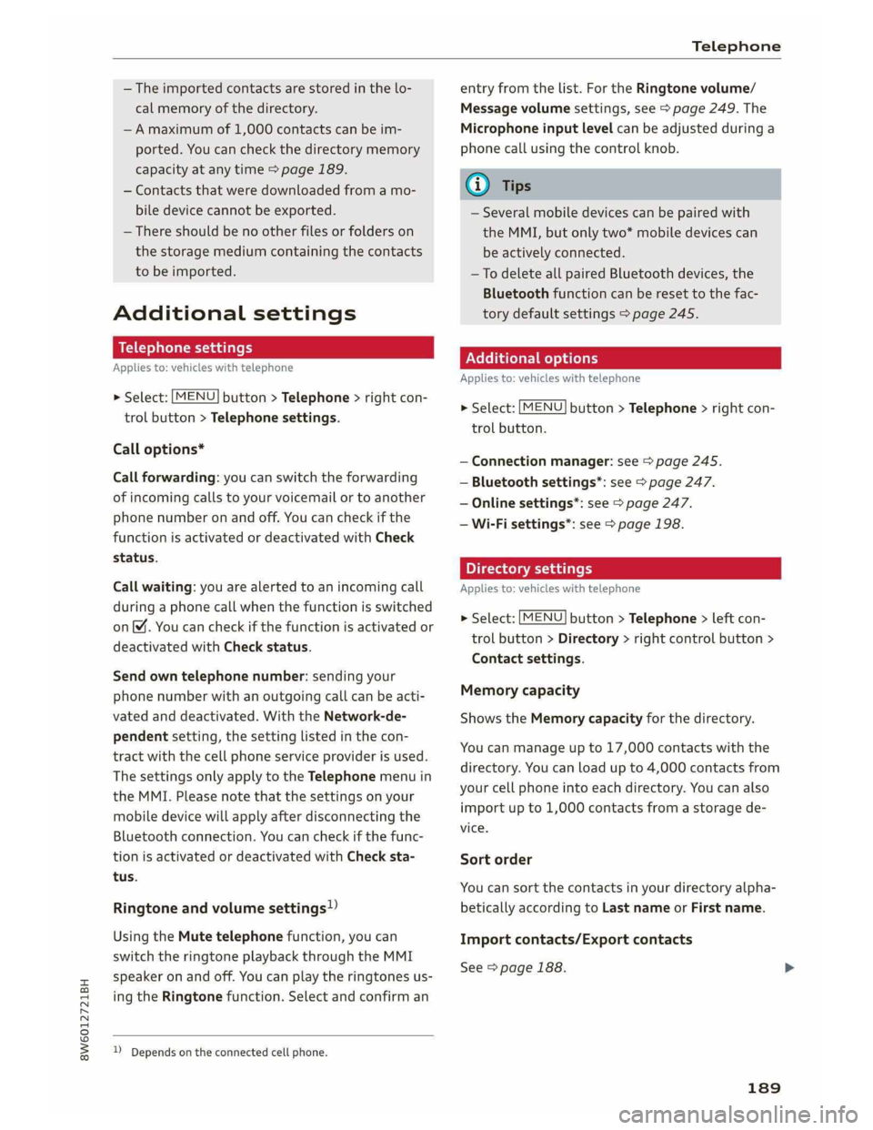 AUDI A5 COUPE 2019  Owners Manual 