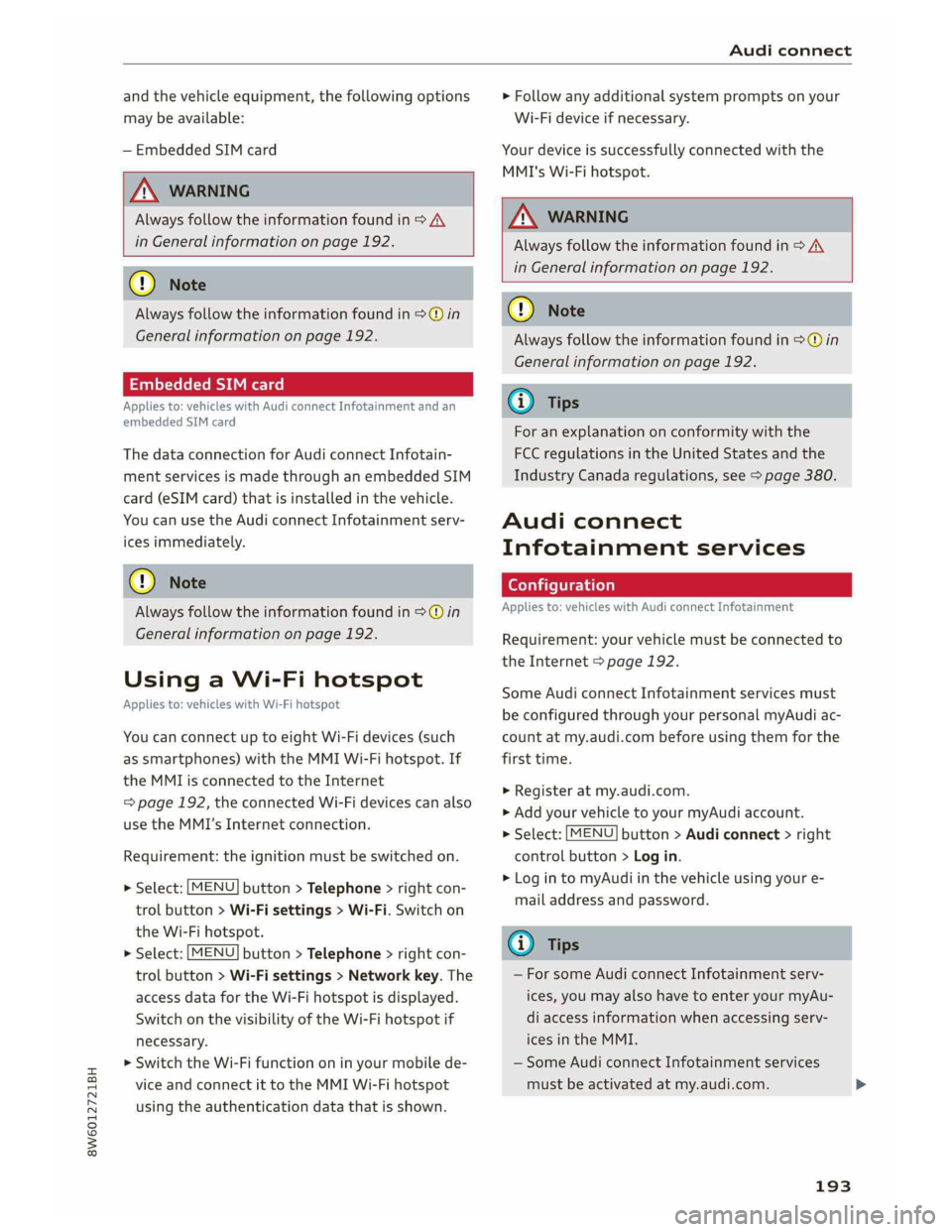 AUDI A5 COUPE 2019  Owners Manual 