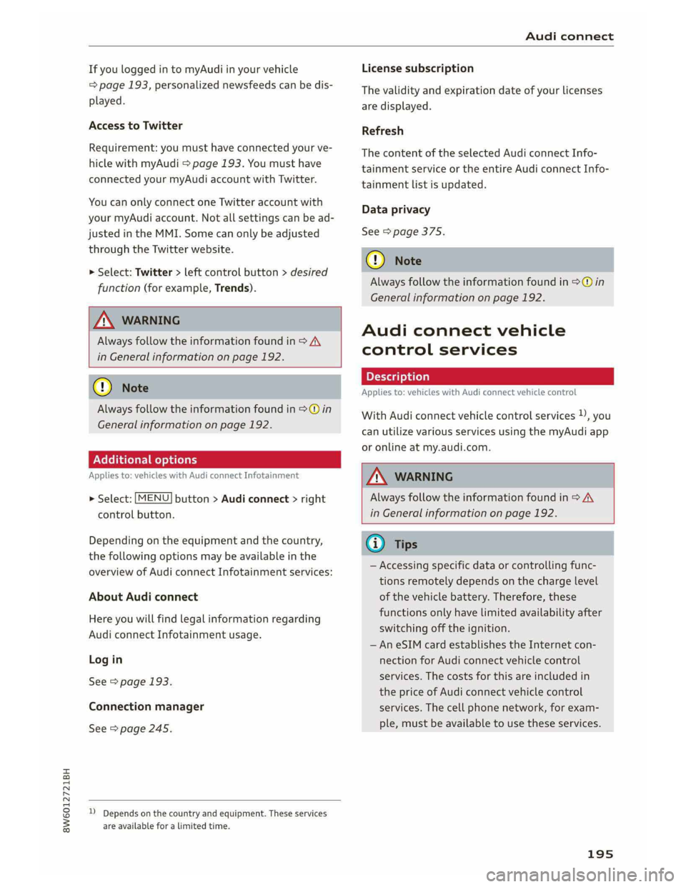 AUDI A5 COUPE 2019  Owners Manual 