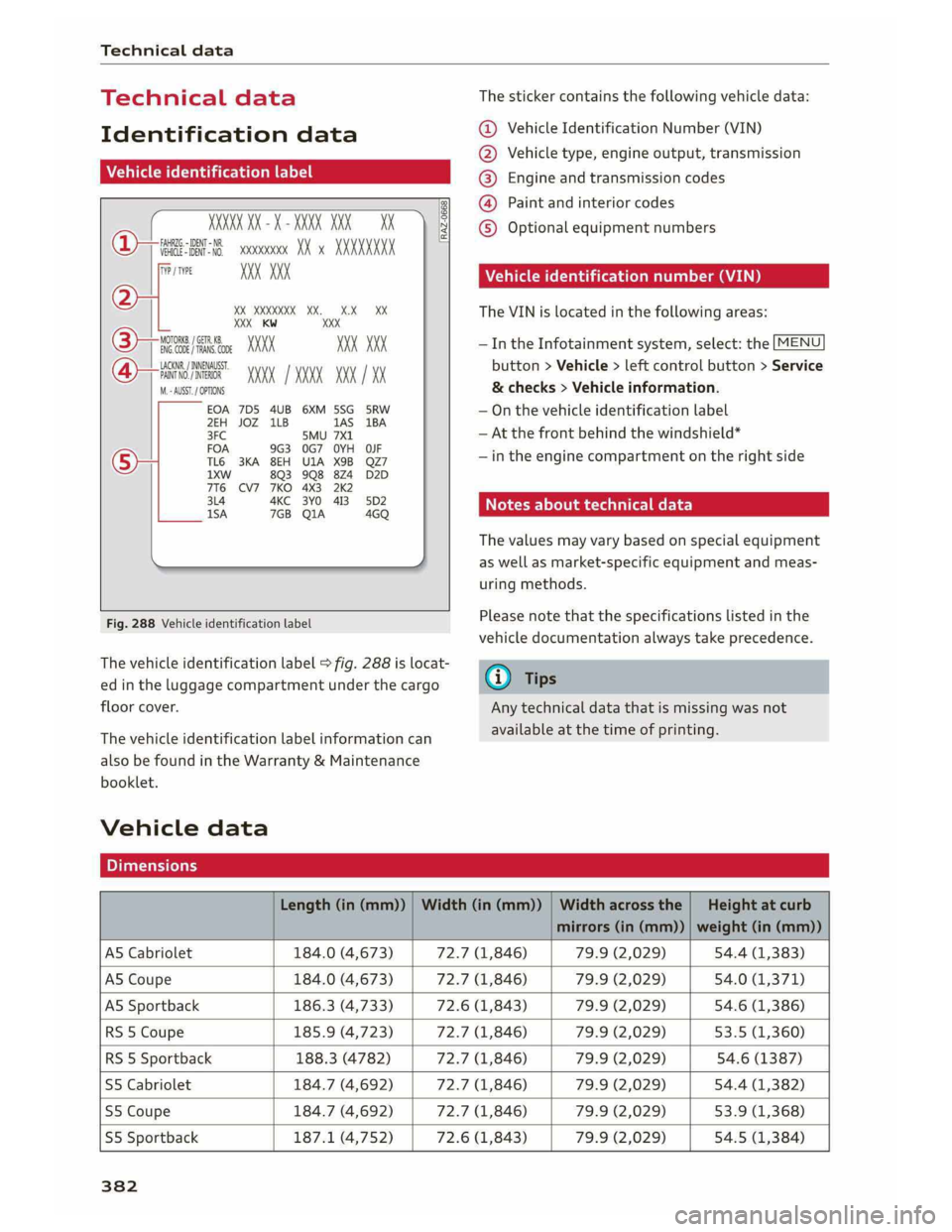 AUDI A5 COUPE 2019  Owners Manual 