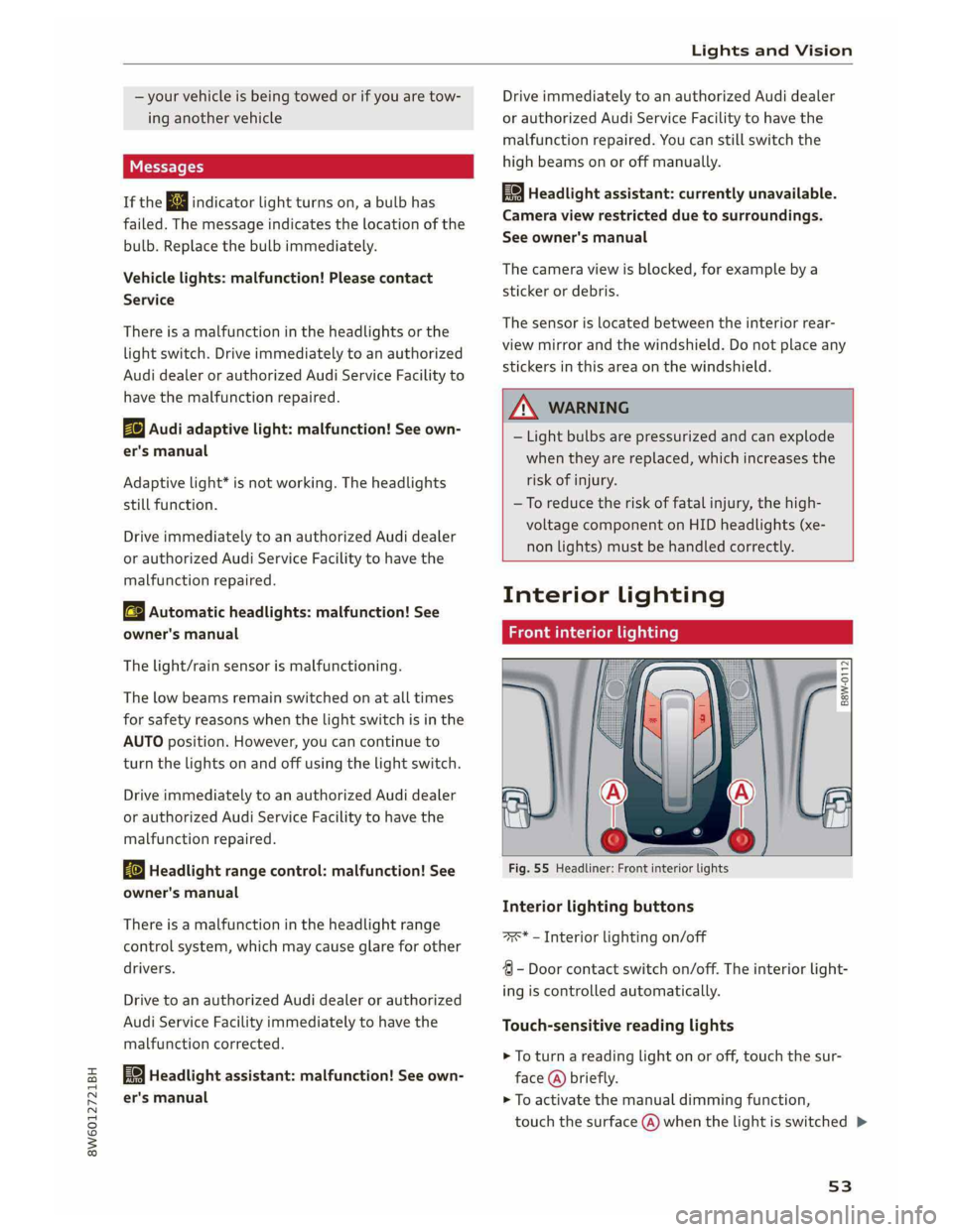 AUDI A5 COUPE 2019  Owners Manual 