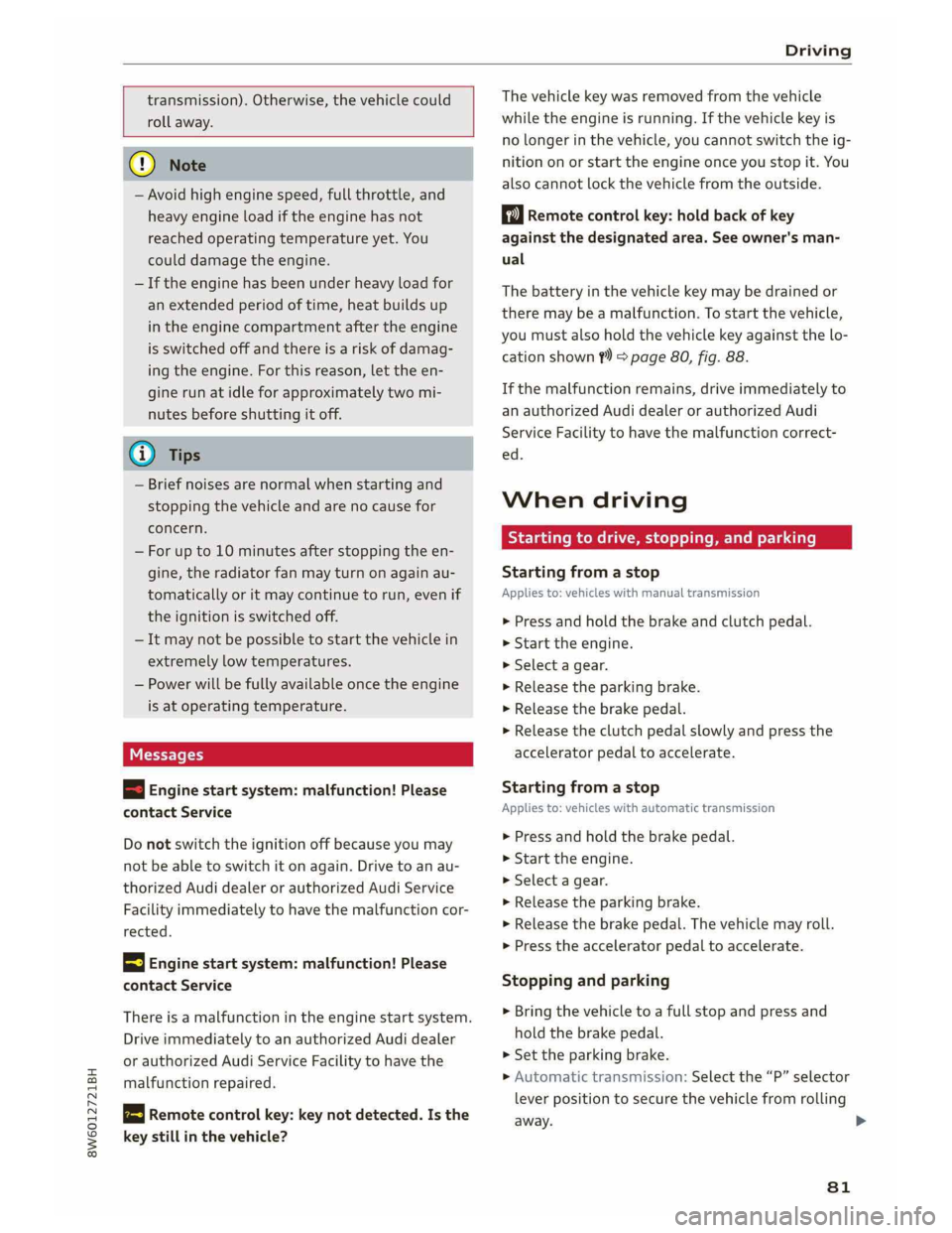 AUDI A5 COUPE 2019  Owners Manual 