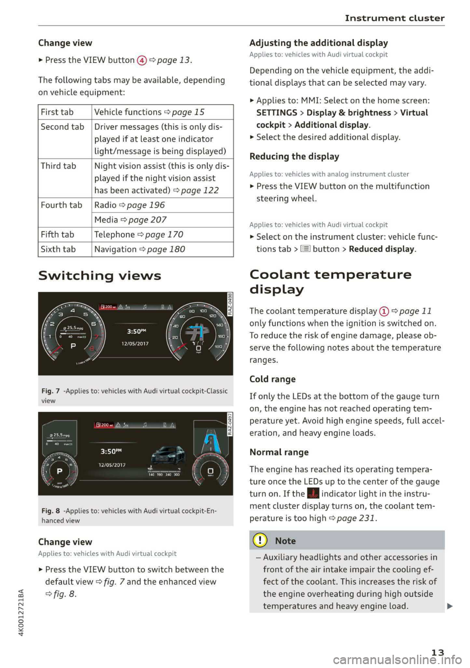 AUDI A6 2019  Owners Manual 