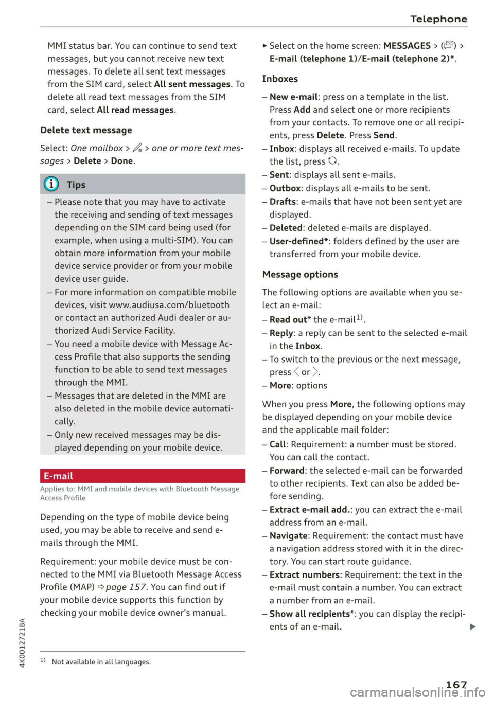 AUDI A6 2019  Owners Manual 