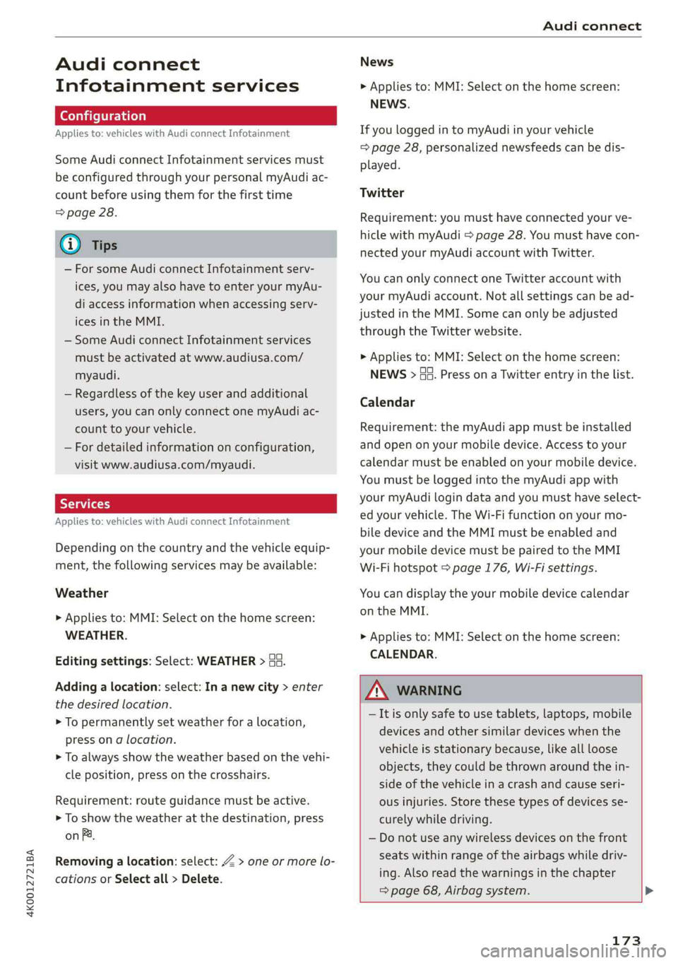 AUDI A6 2019  Owners Manual 