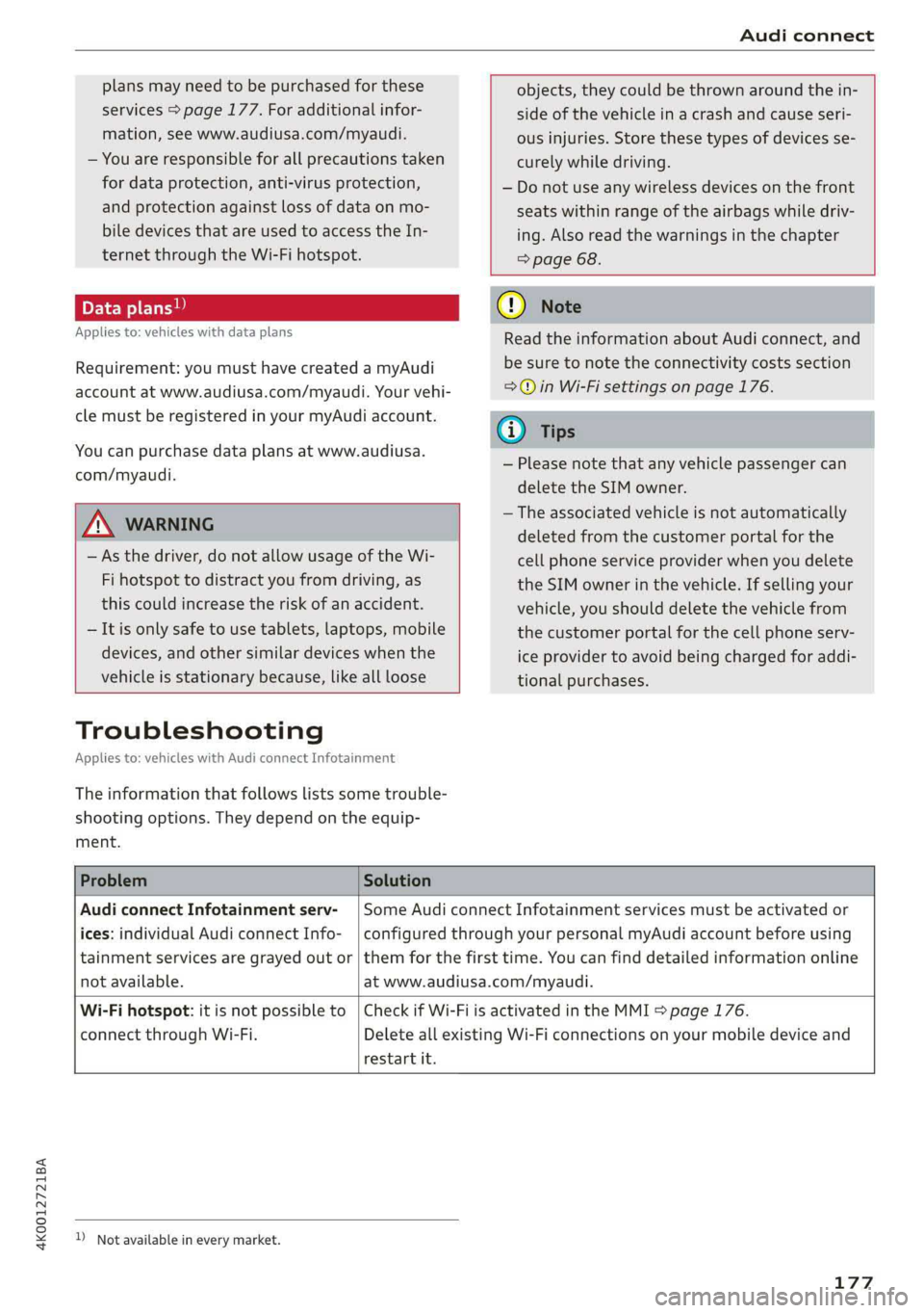 AUDI A6 2019  Owners Manual 