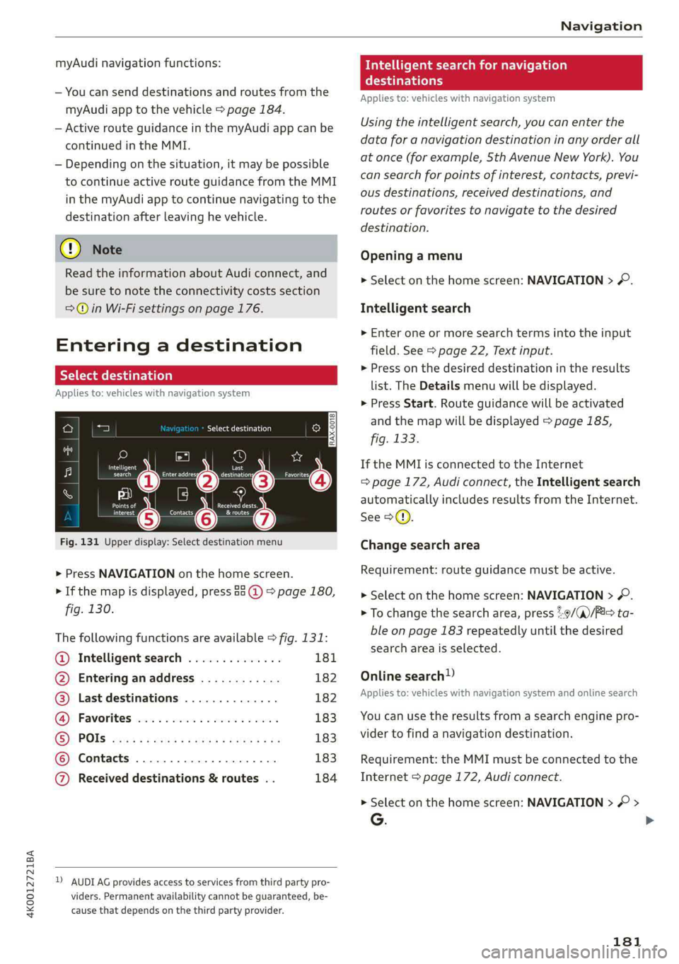 AUDI A6 2019  Owners Manual 