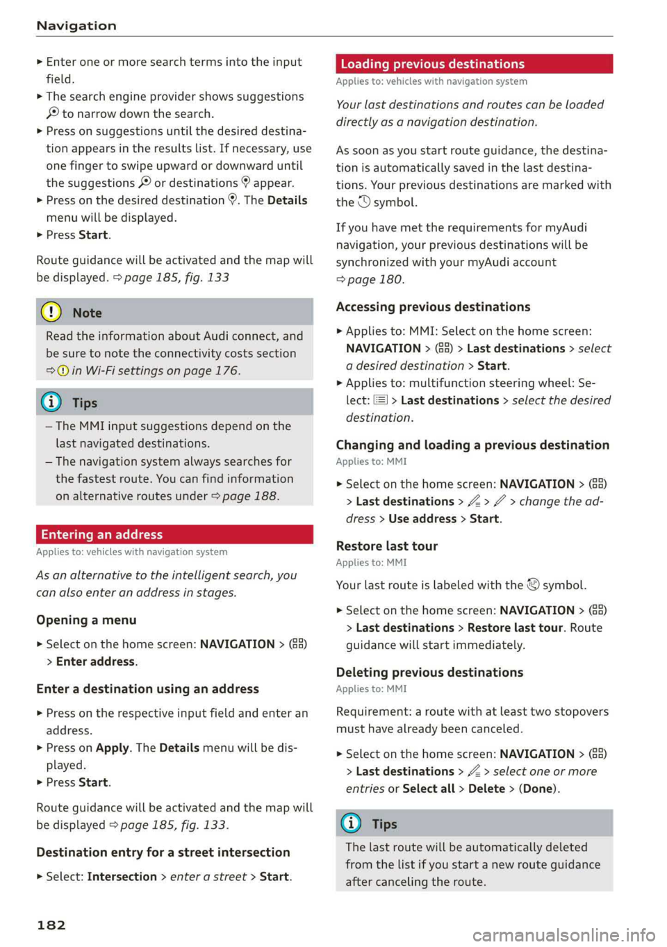 AUDI A6 2019  Owners Manual 