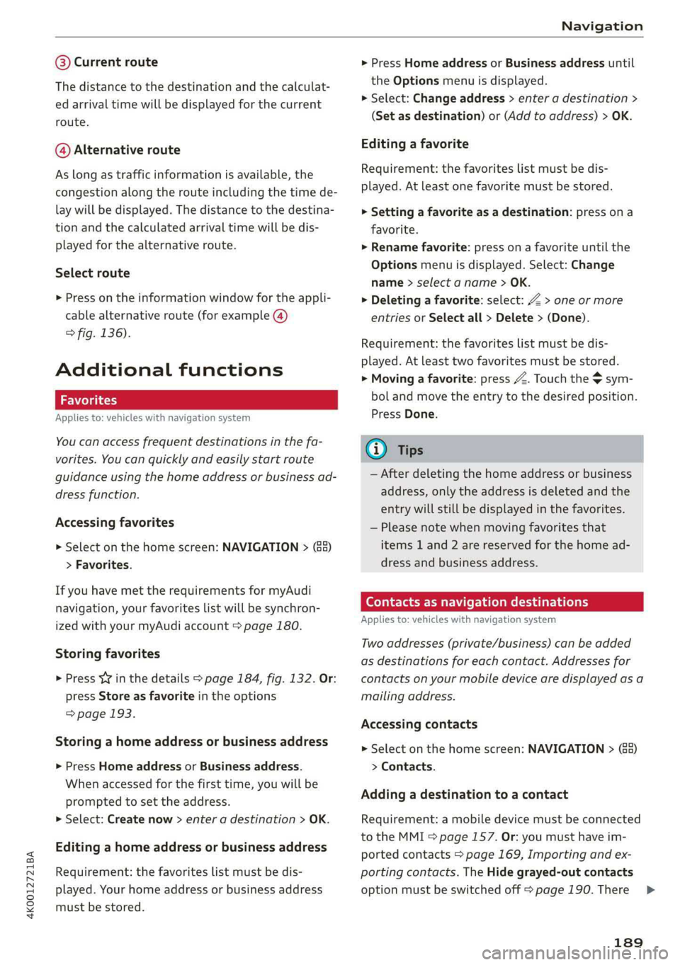 AUDI A6 2019  Owners Manual 