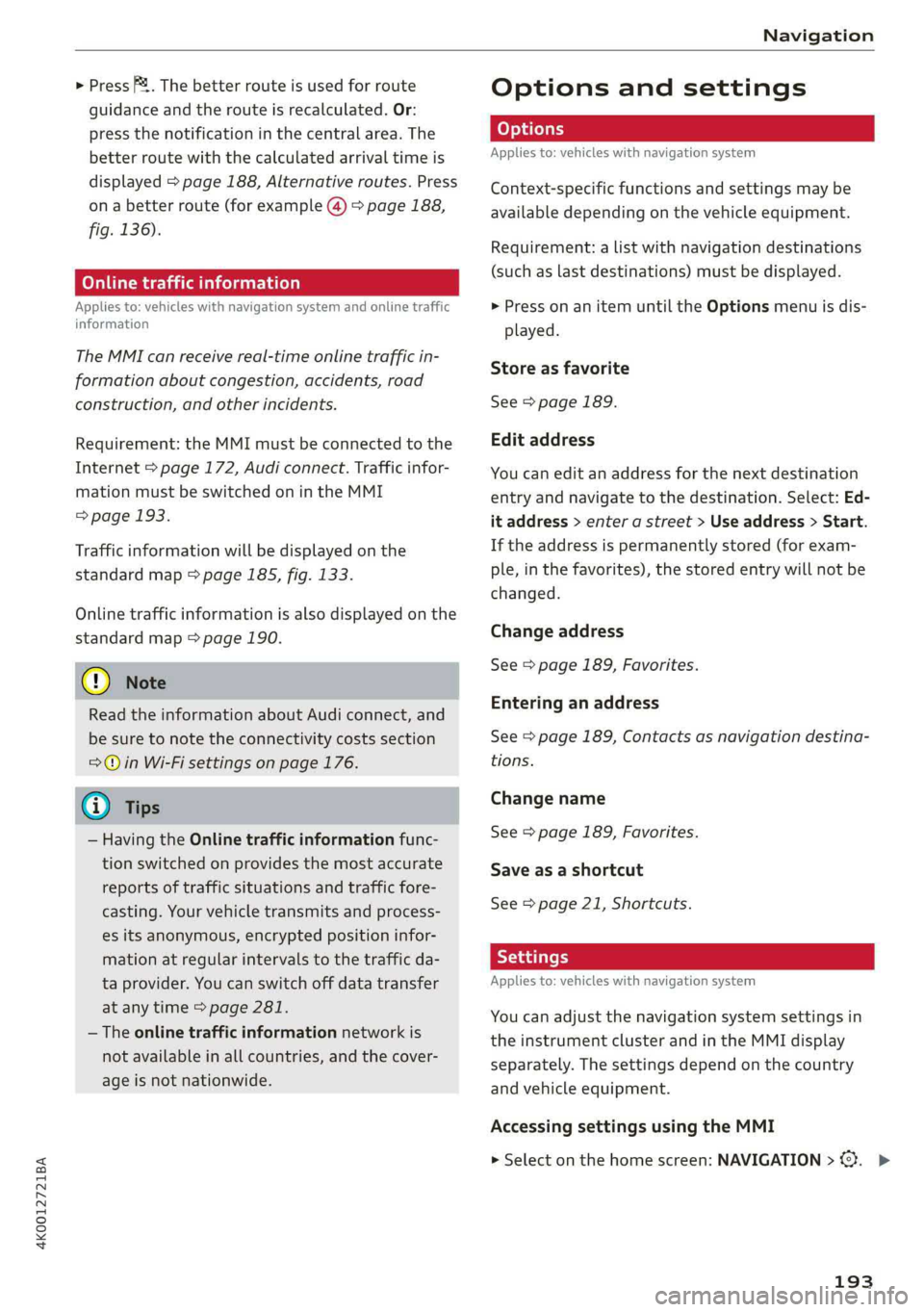 AUDI A6 2019  Owners Manual 