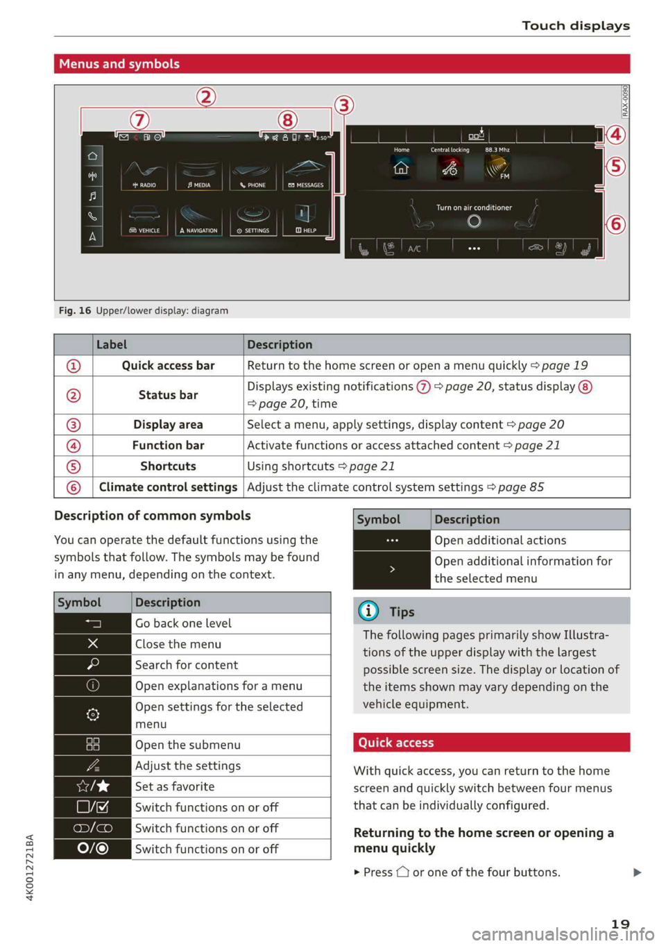 AUDI A6 2019  Owners Manual 