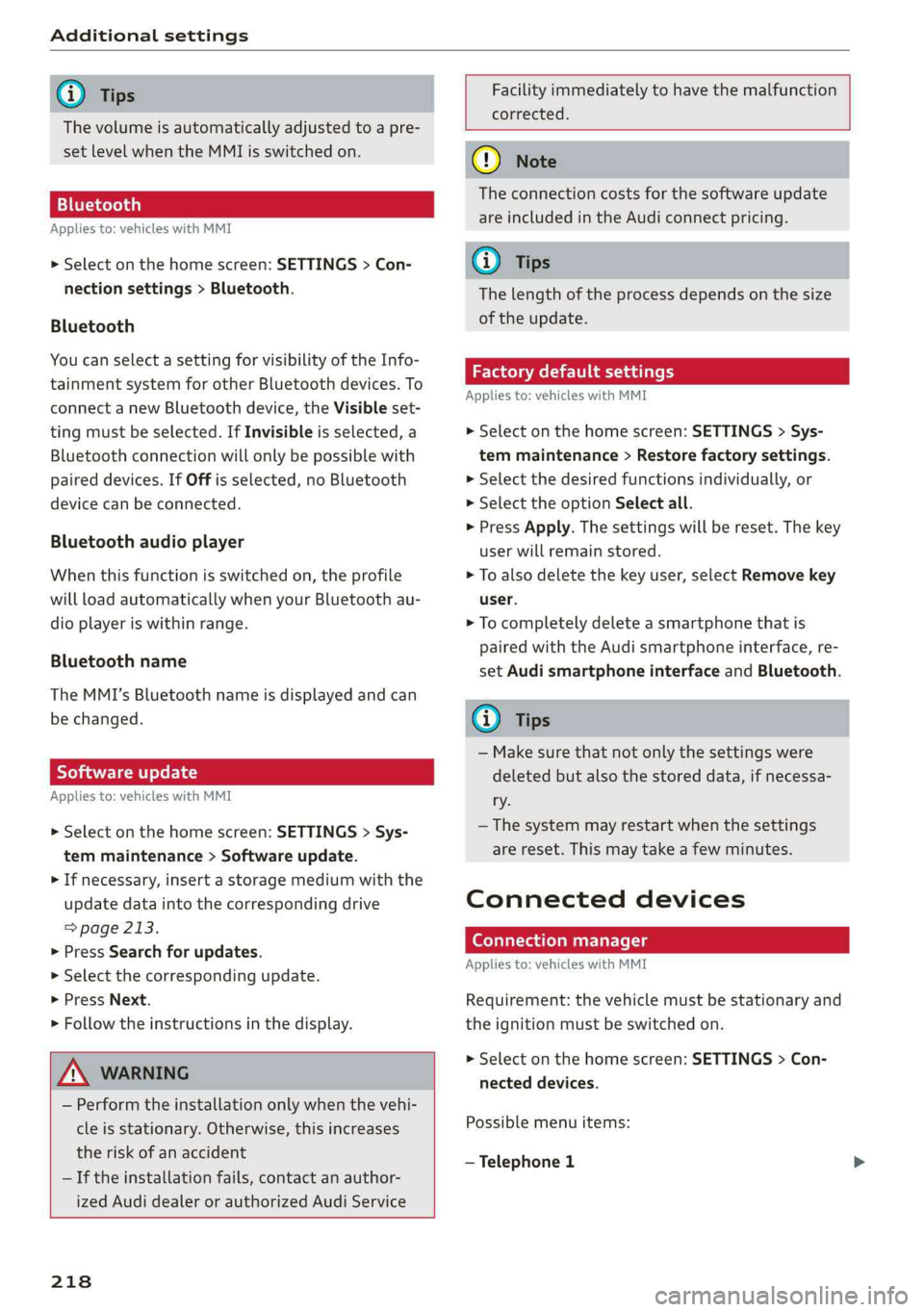 AUDI A6 2019  Owners Manual 