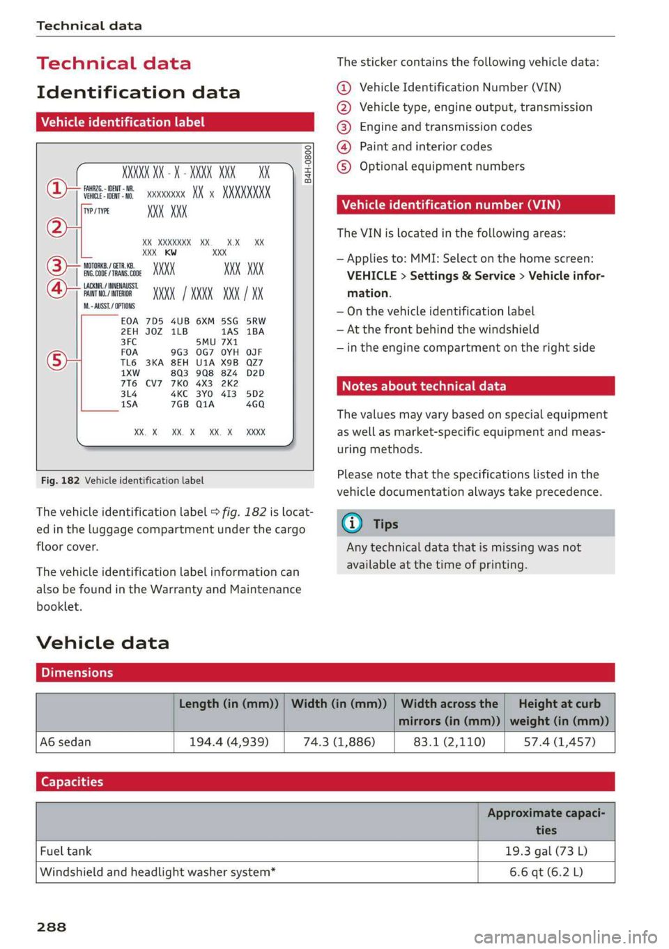 AUDI A6 2019  Owners Manual 
