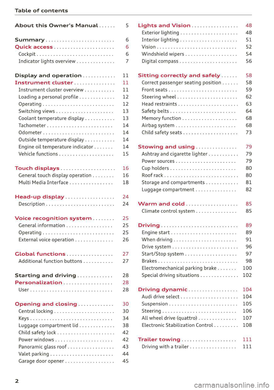 AUDI A6 2019  Owners Manual 