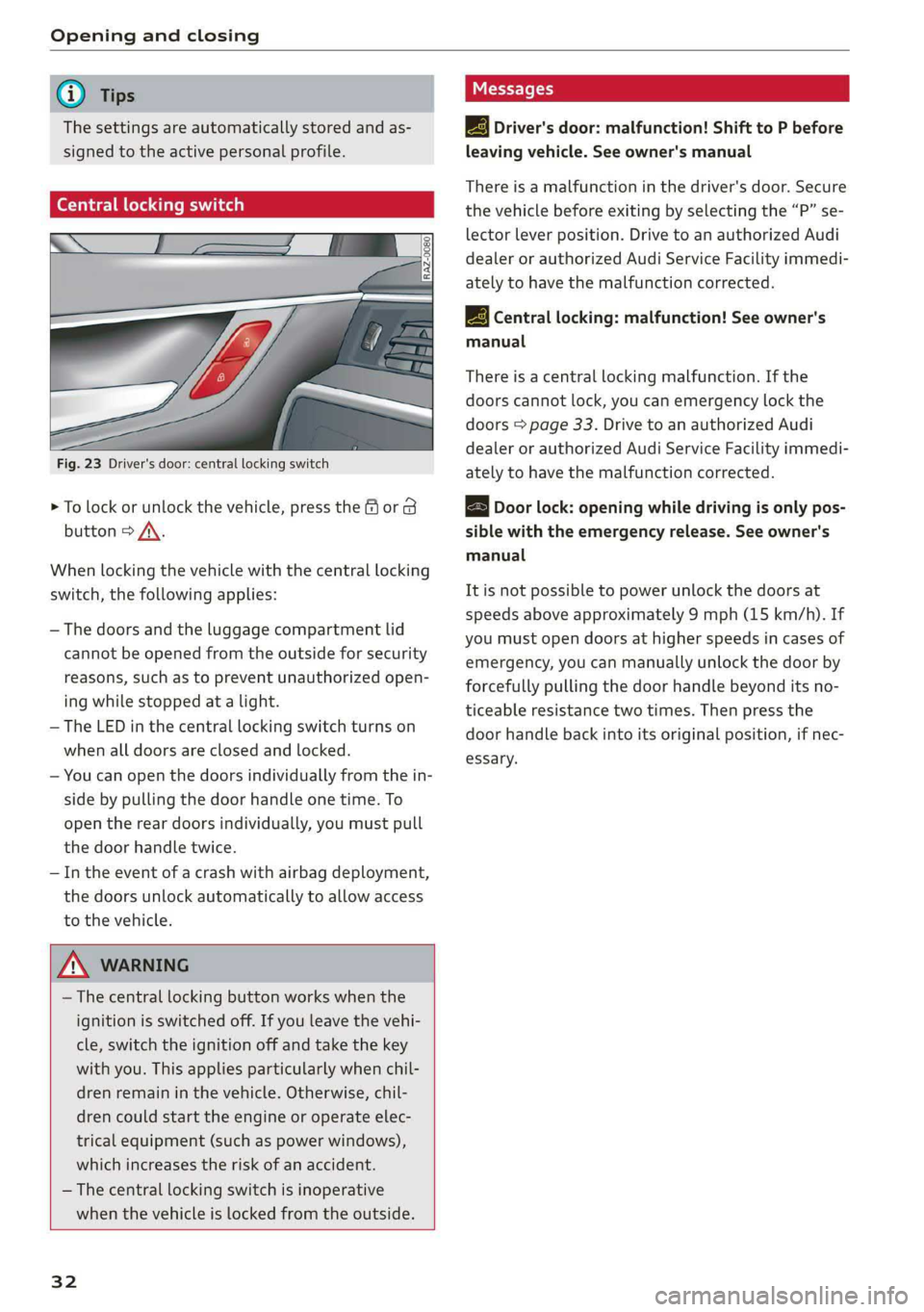 AUDI A6 2019  Owners Manual 