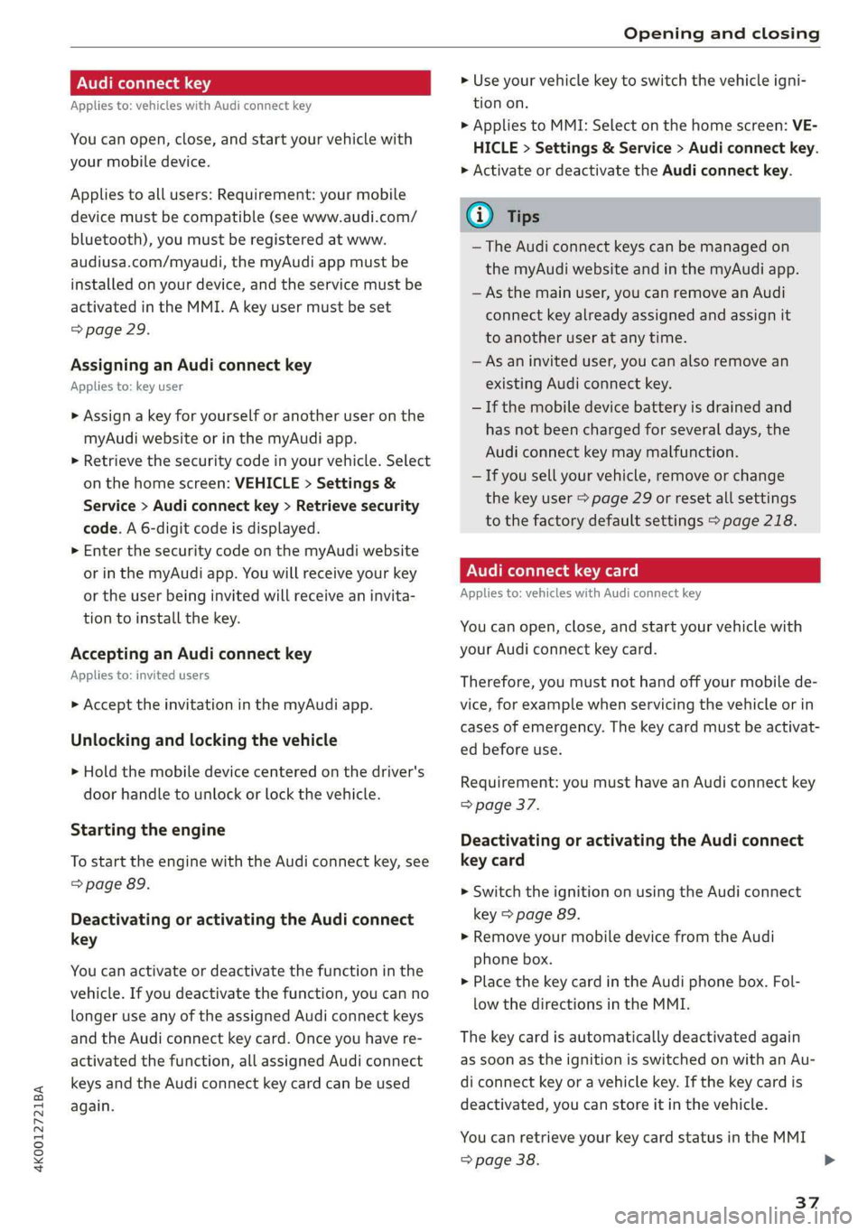 AUDI A6 2019  Owners Manual 