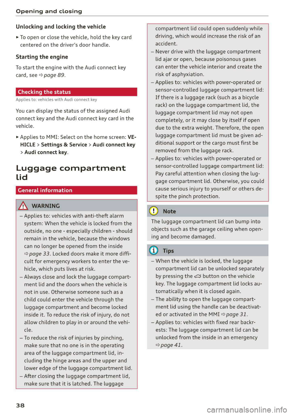 AUDI A6 2019  Owners Manual 