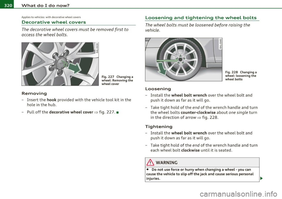AUDI S6 2010  Owners Manual lffl!IL--....:..:W:..:..; h:..:.:: a:..:t :... d.:.:..: o:.:...:. I..;d:.:...:. o....:..: n:..:o :...w:..:..:. ? ___________________________________________  _ 
Applies  to veh icles : w ith  deco rat