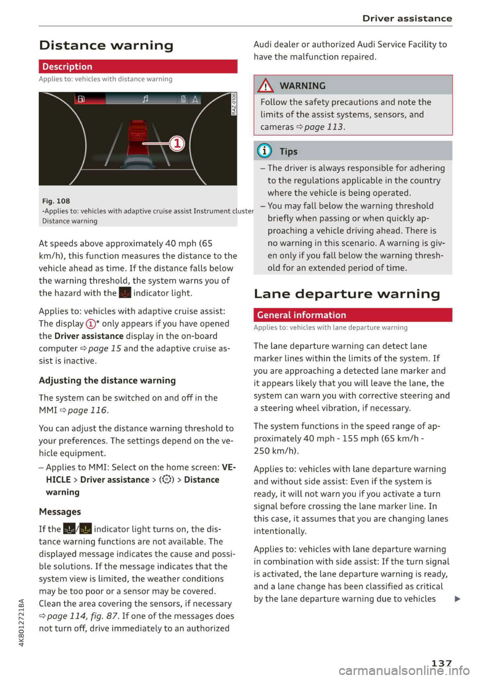 AUDI A7 2019  Owners Manual 