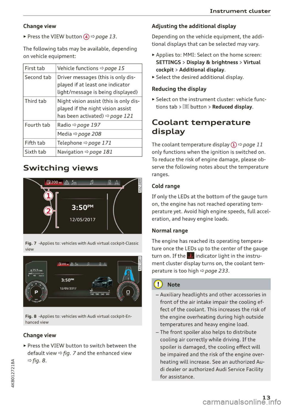 AUDI A7 2019  Owners Manual 
