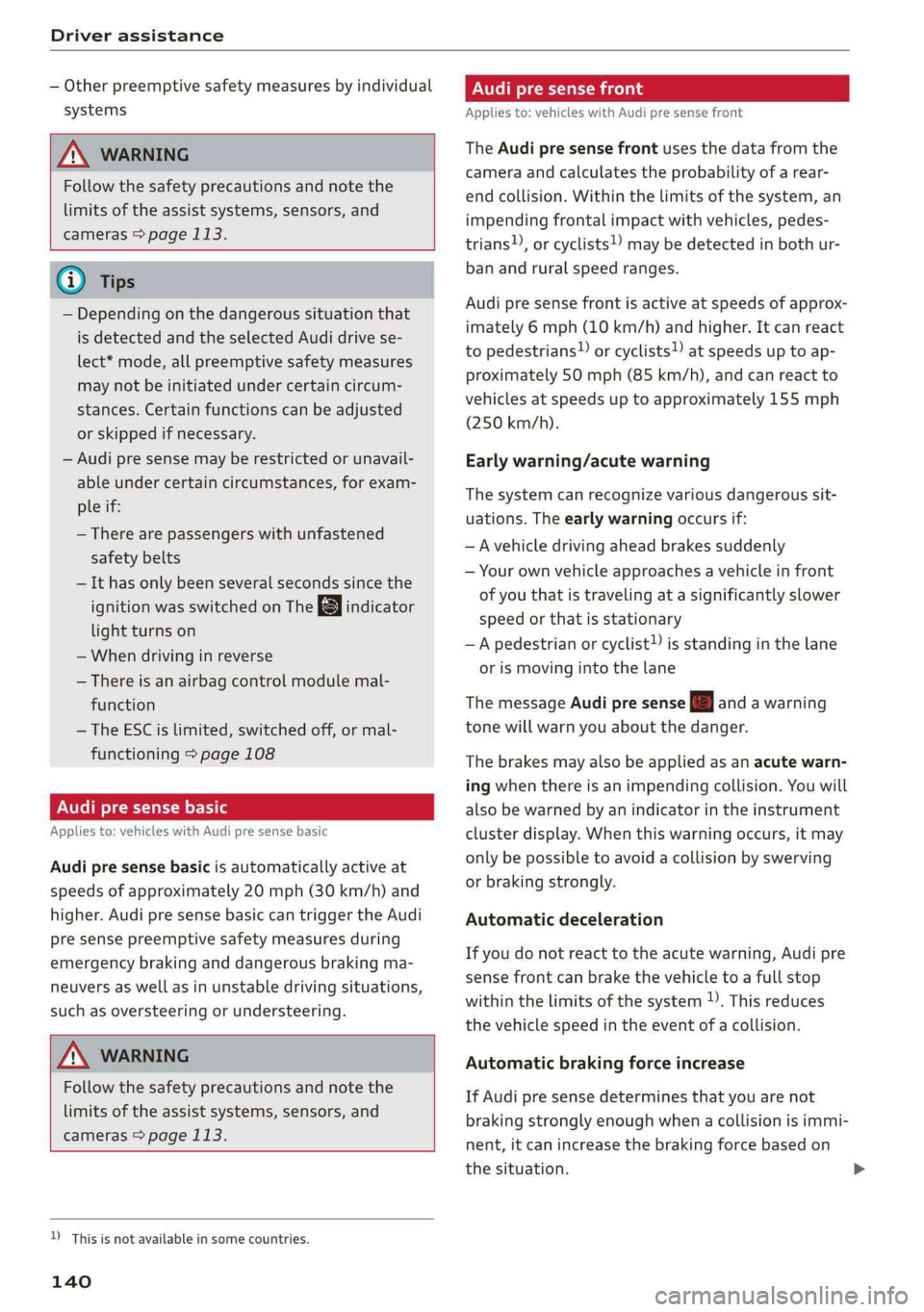 AUDI A7 2019  Owners Manual 