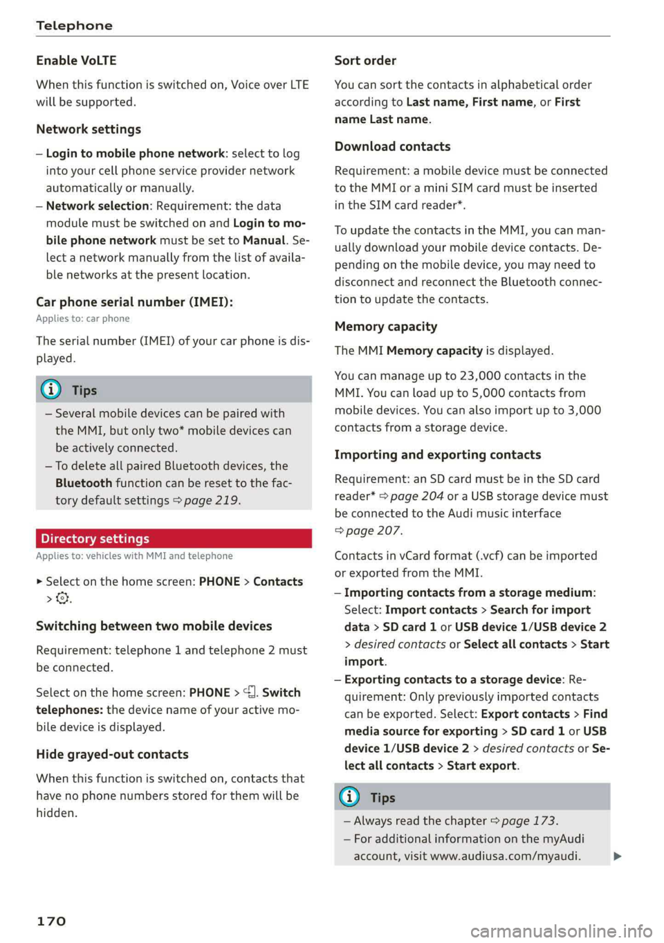 AUDI A7 2019  Owners Manual 